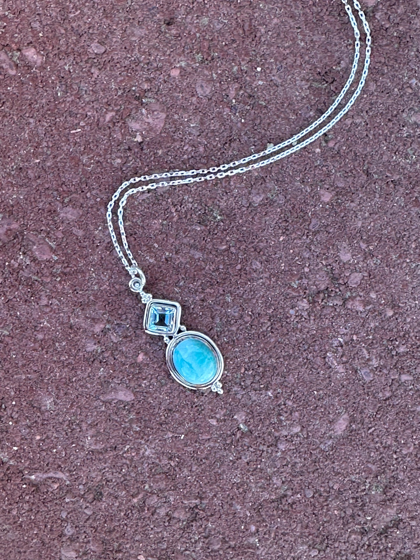 Larimar & Blue Topaz Sterling Silver Necklace