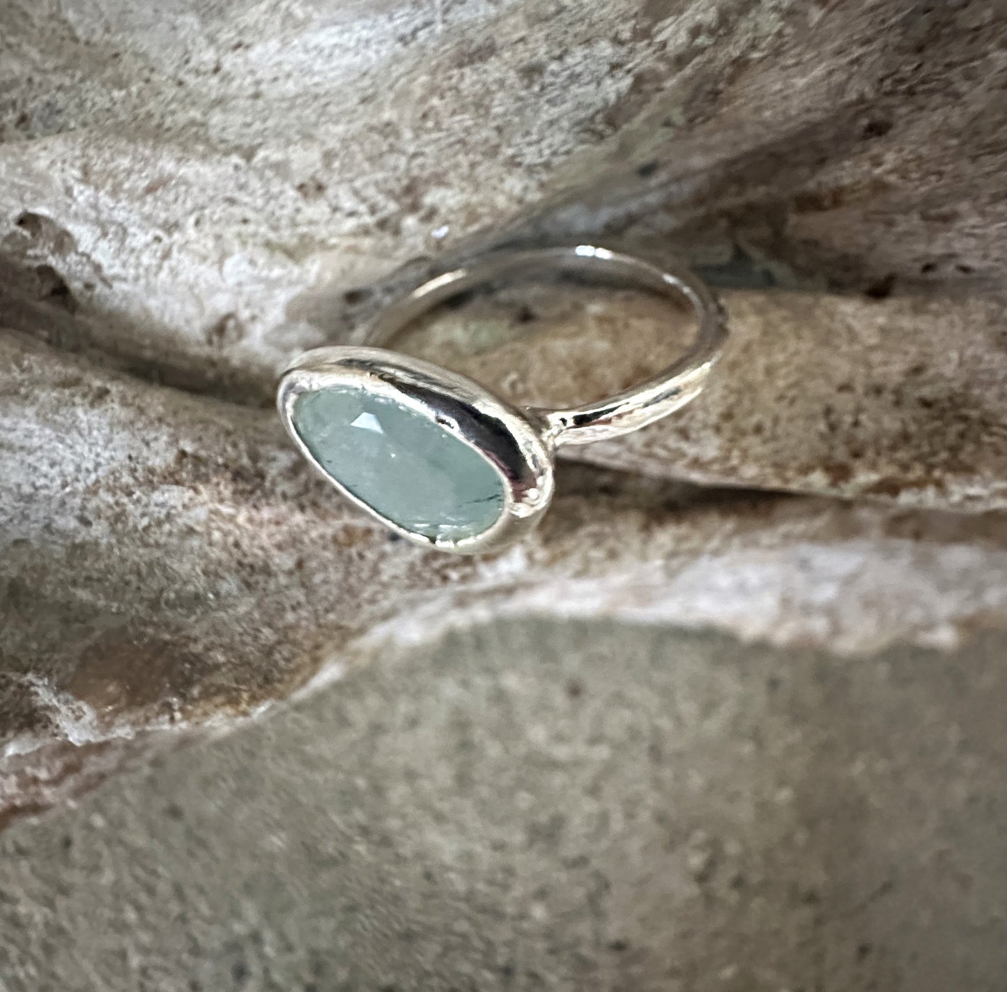 Sterling Silver Aquamarine Ring