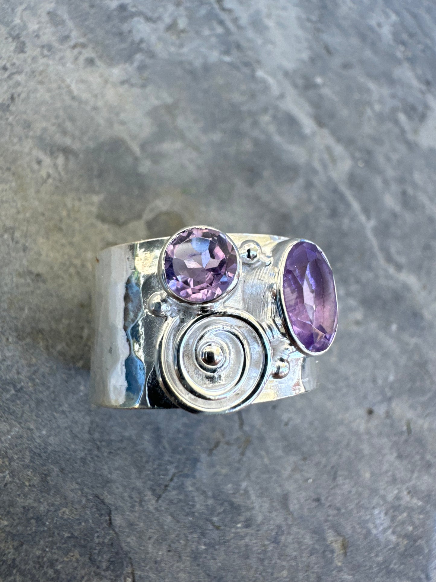 Sterling Silver Amethyst Stone Ring