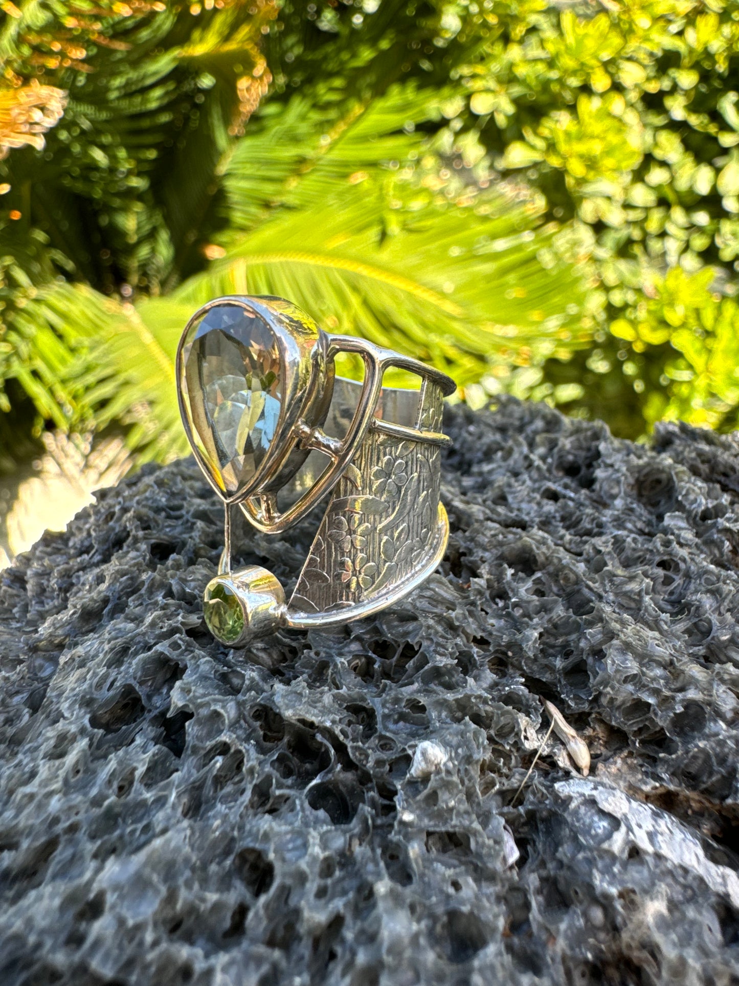Botanic Bliss Green Amethyst & Peridot Ring