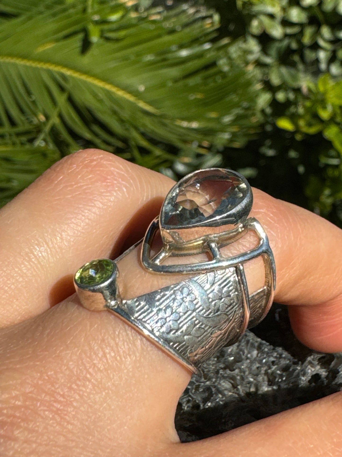 Botanic Bliss Green Amethyst & Peridot Ring
