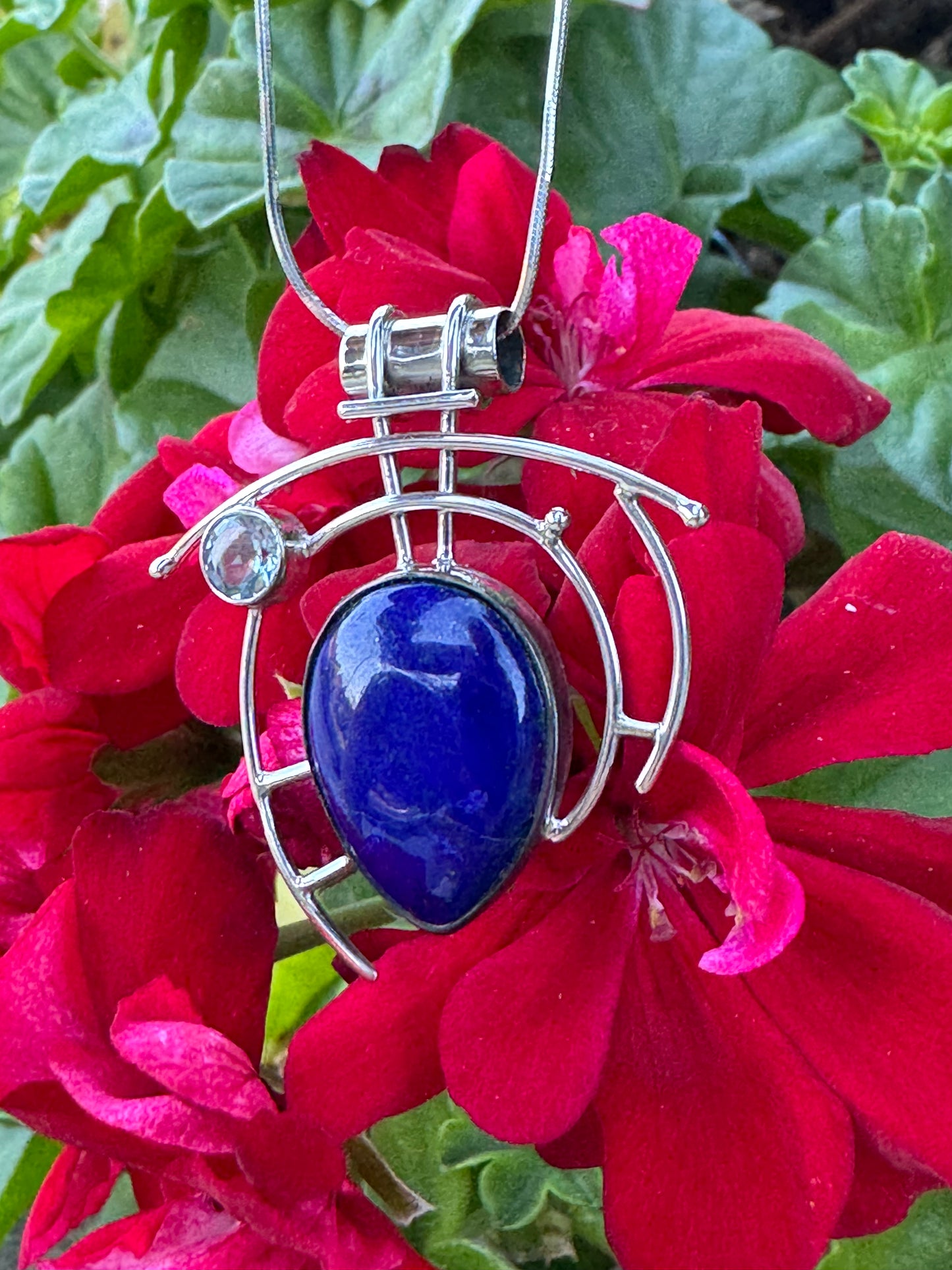 Lapis & Blue Topaz Necklace