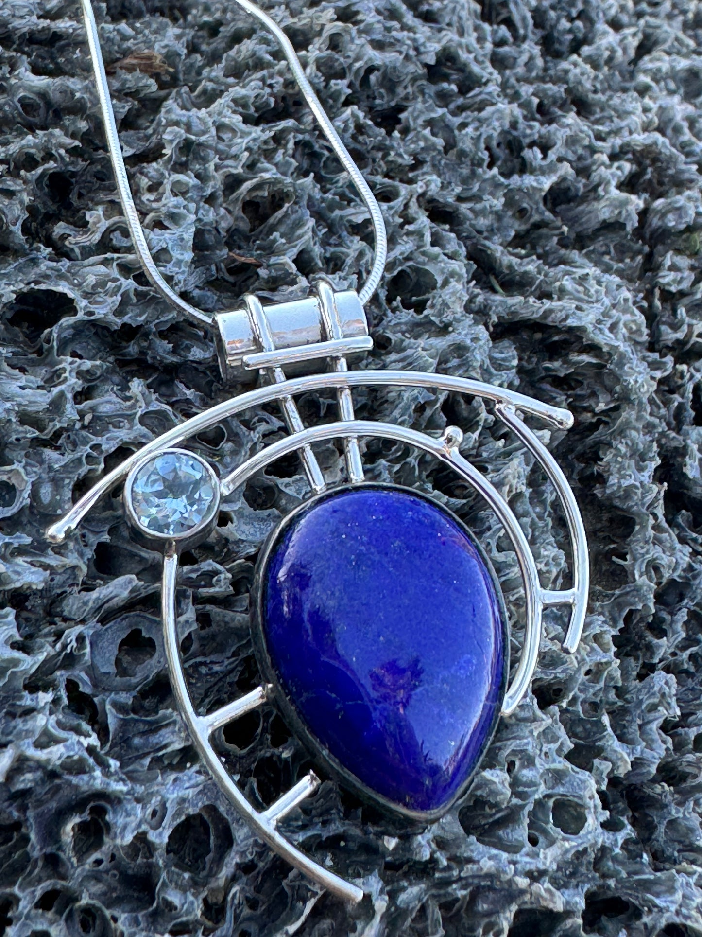 Lapis & Blue Topaz Necklace