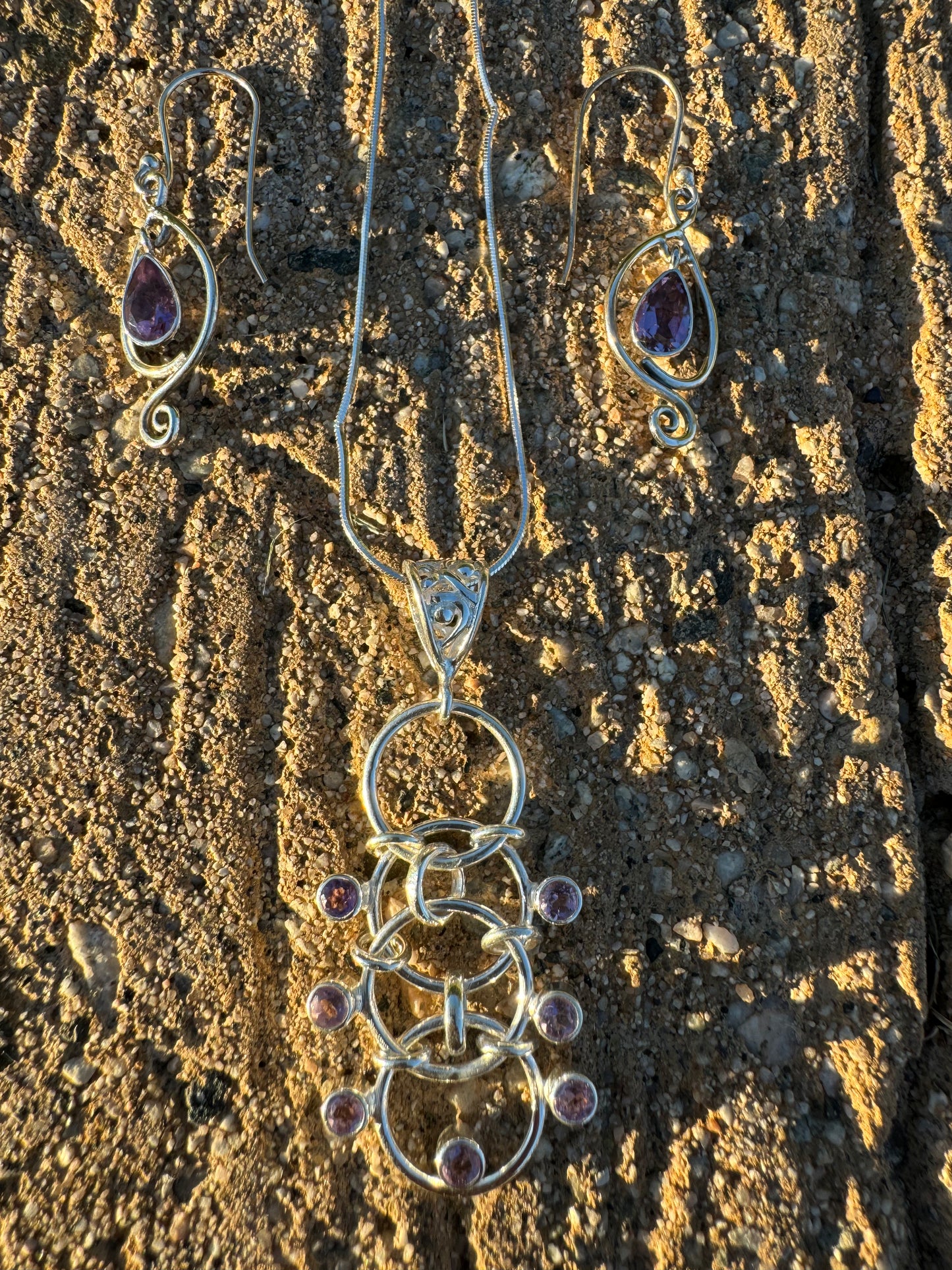 Amethyst Circles Necklace
