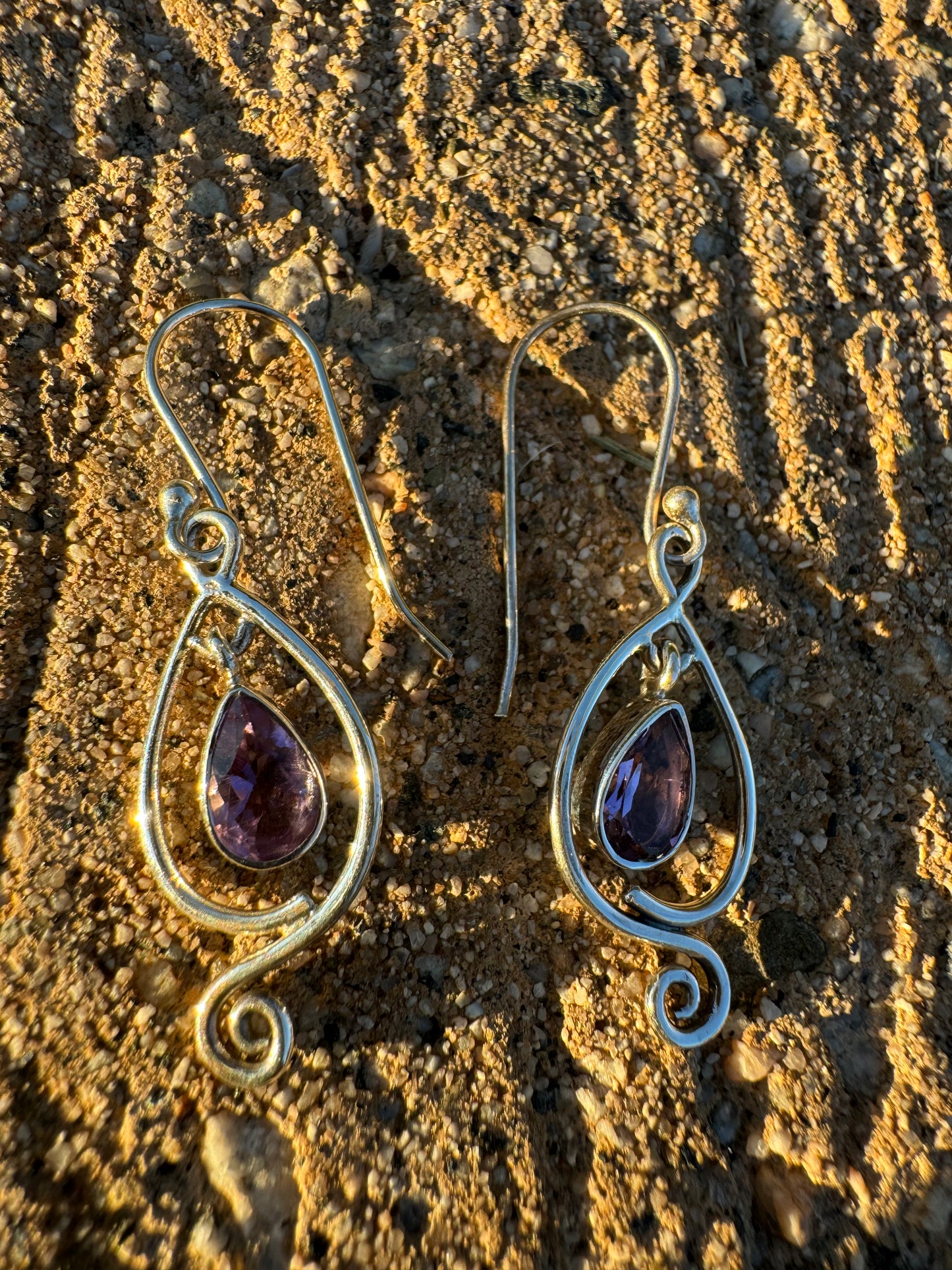 Amethyst Teardrop Earrings