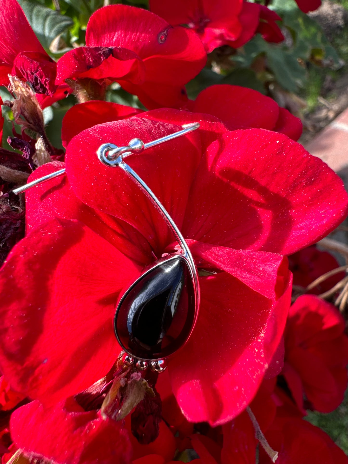 Midnight Tear Onyx Earrings
