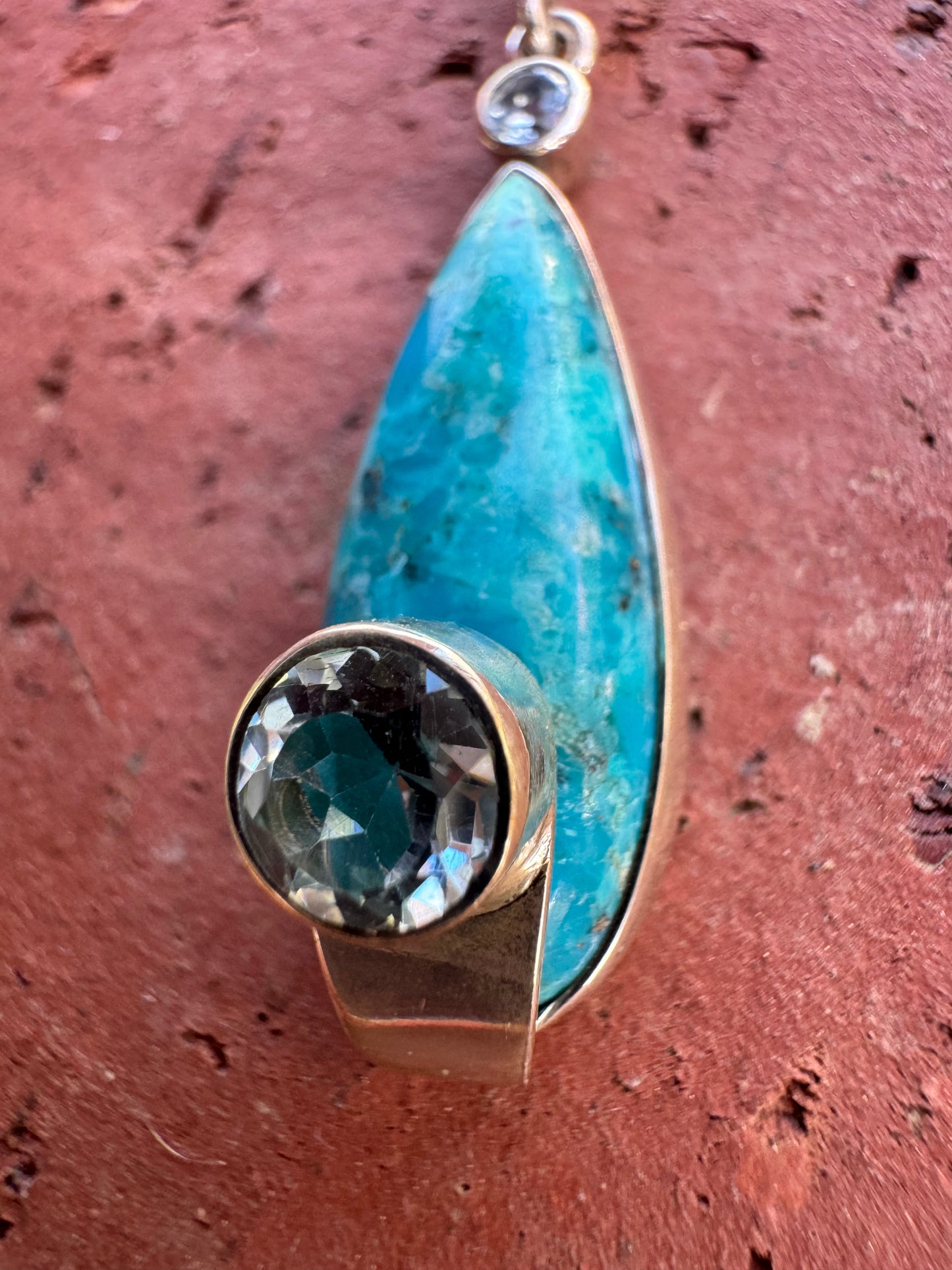 Turquoise & Blue Topaz Lagoon Necklace