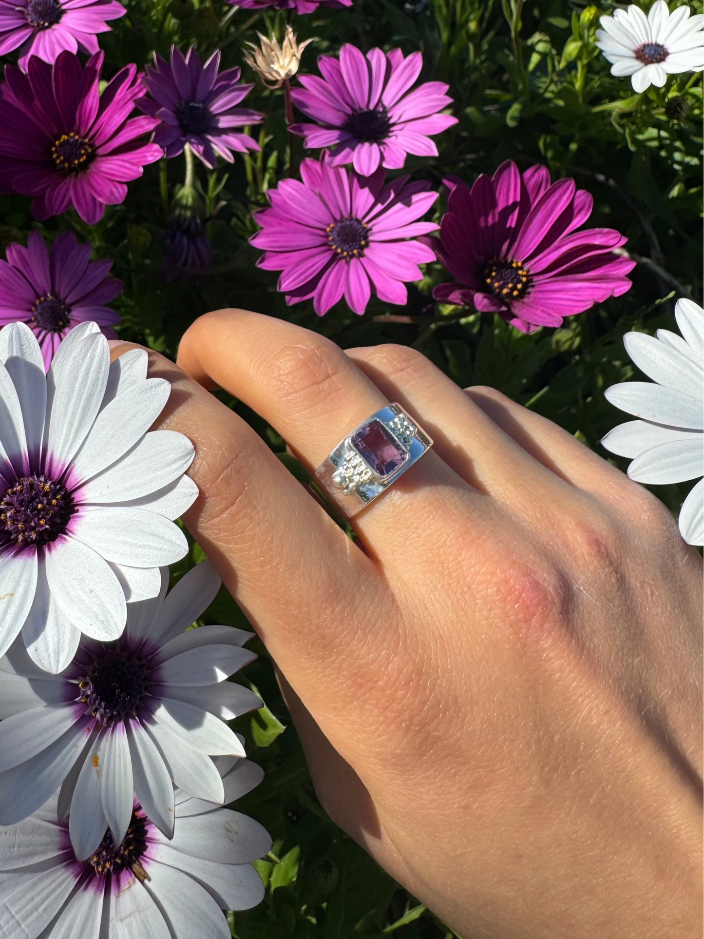 Square Amethyst Ring