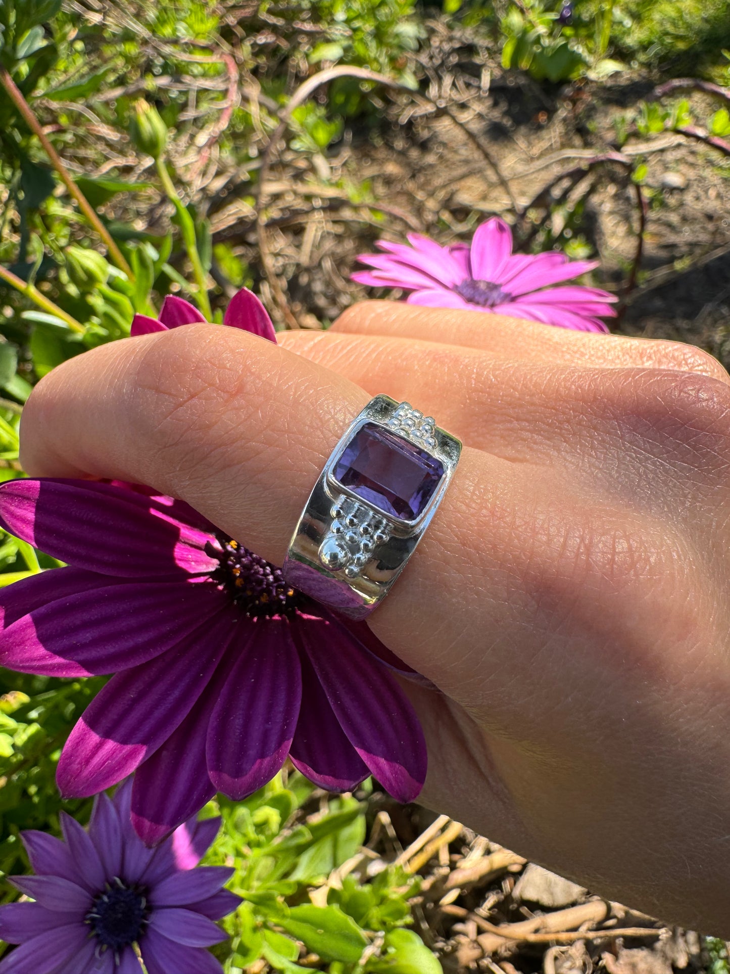 Square Amethyst Ring