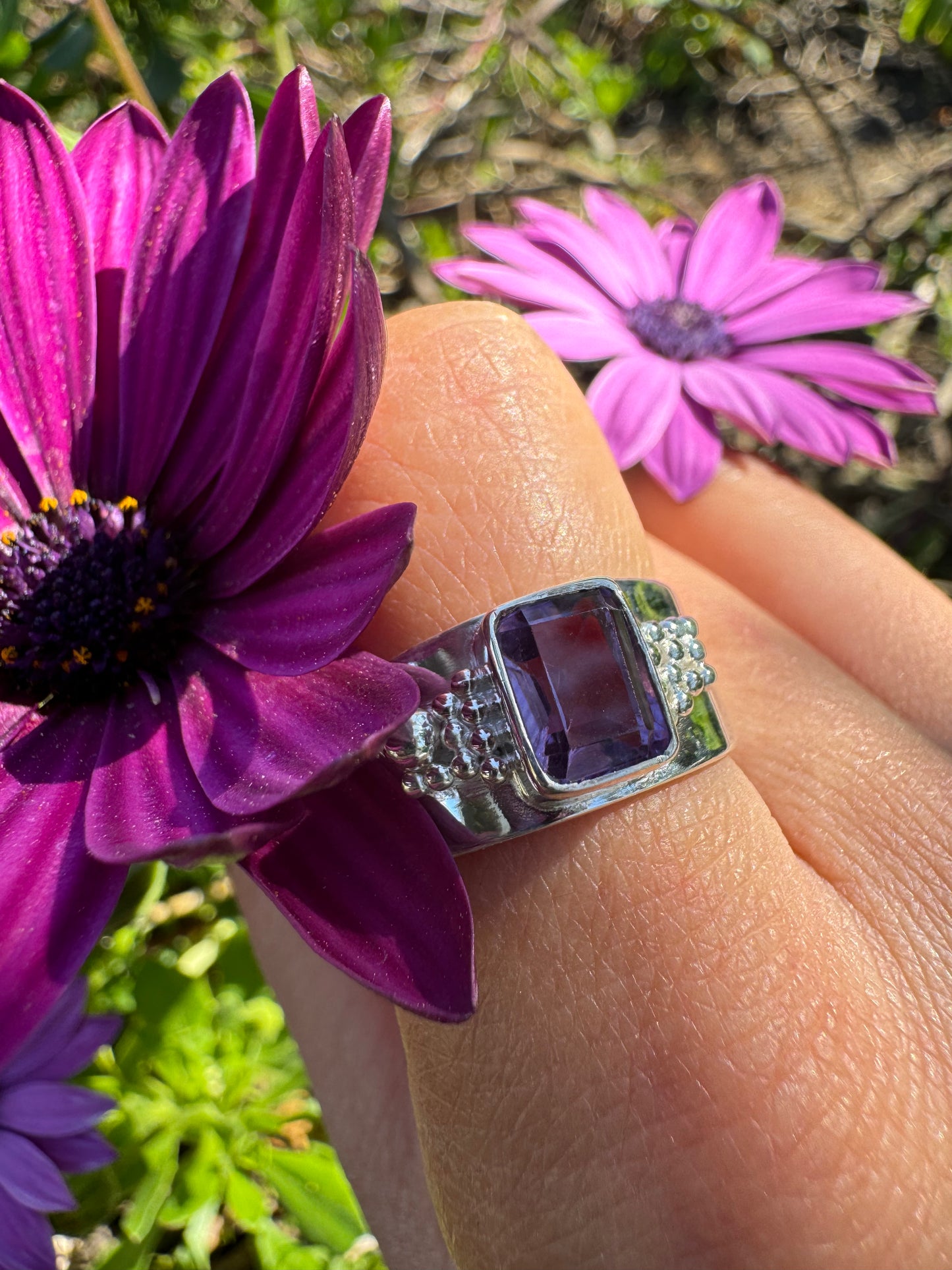 Square Amethyst Ring