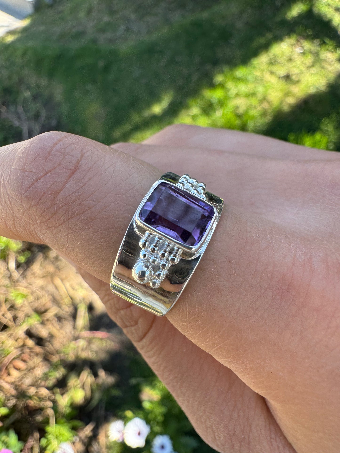 Square Amethyst Ring