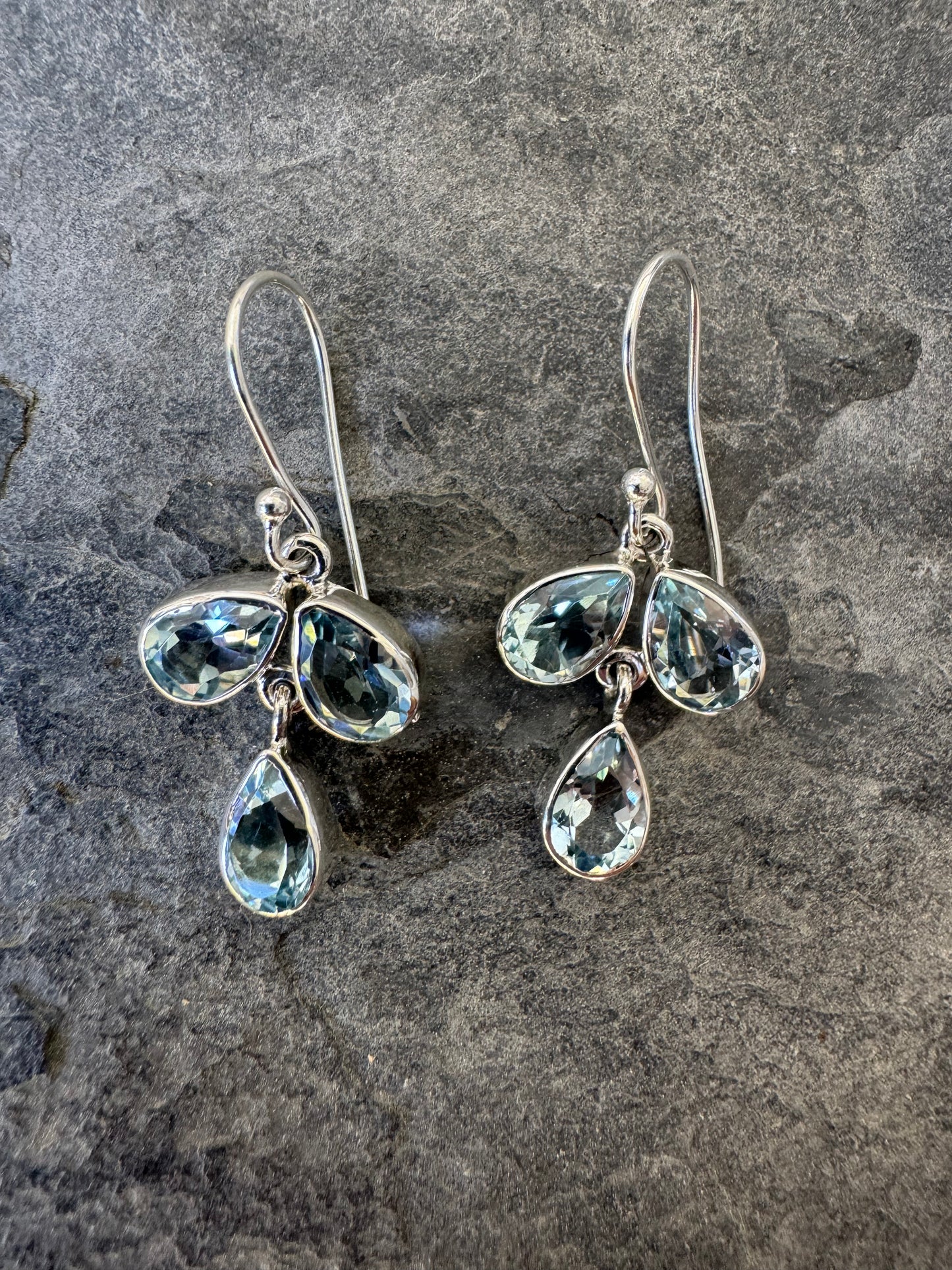 Blue Topaz Grapes Earrings