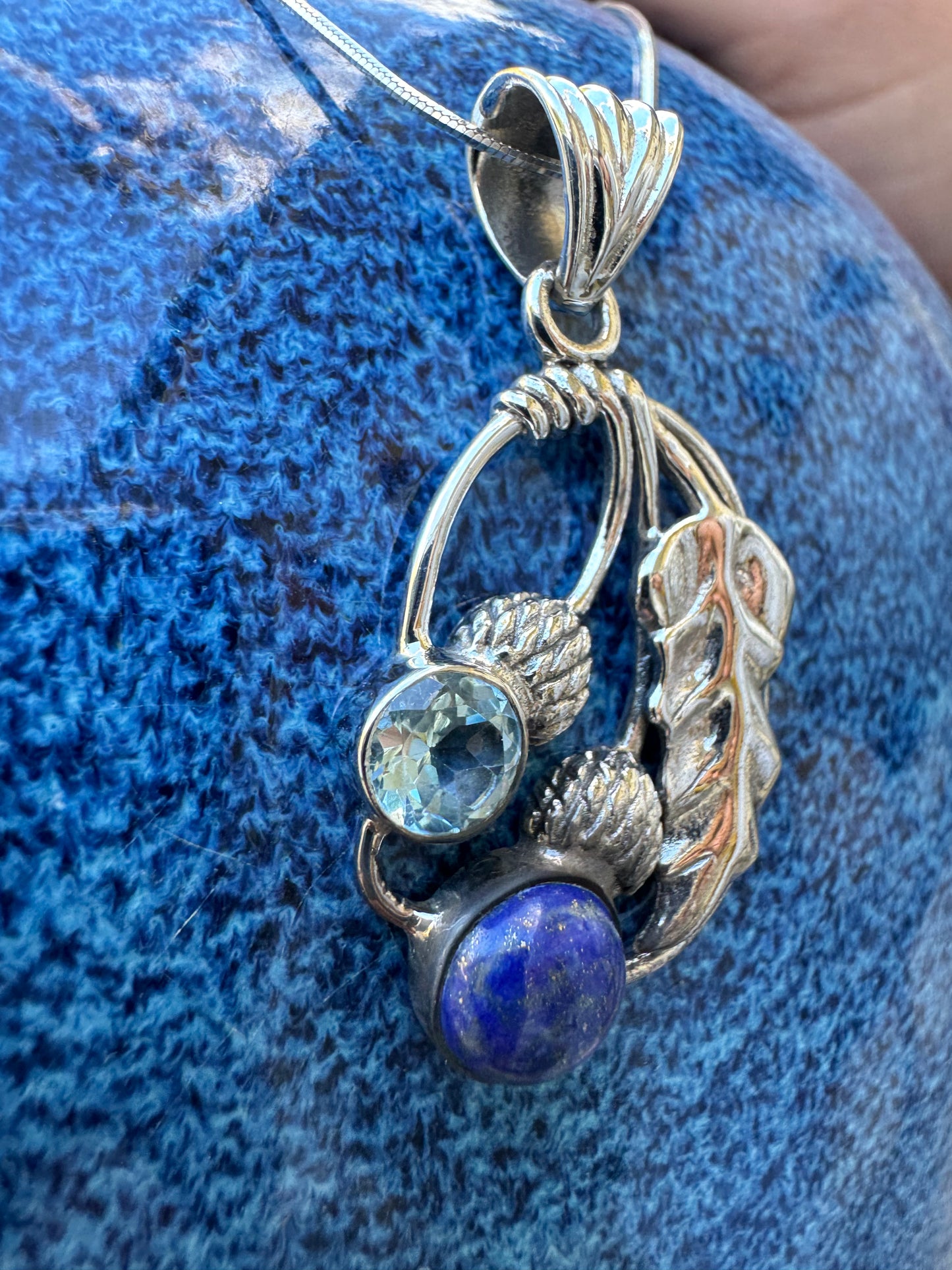 Lapis & Blue Topaz Harvest Necklace