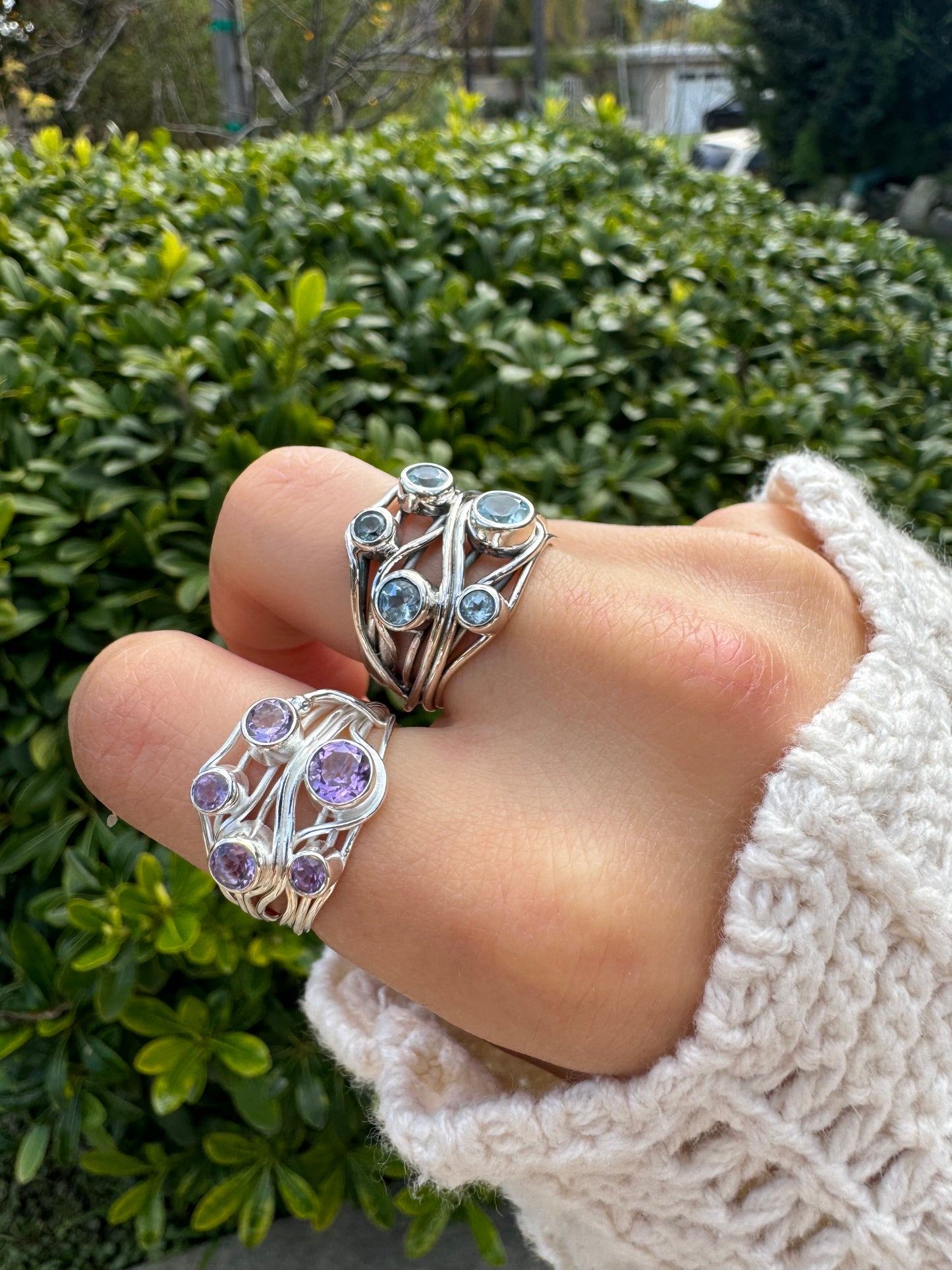 Violet Harmony Amethyst Ring