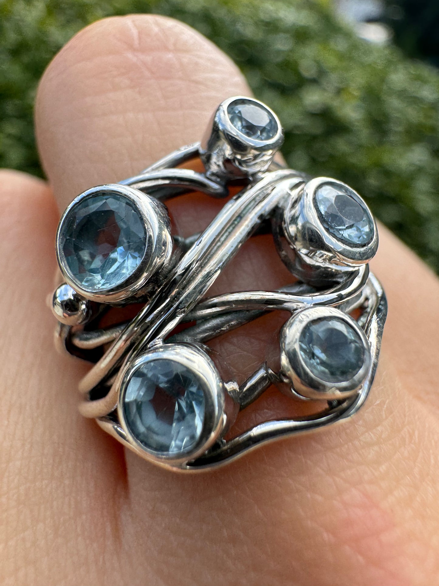 Skyline Spark Blue Topaz Ring