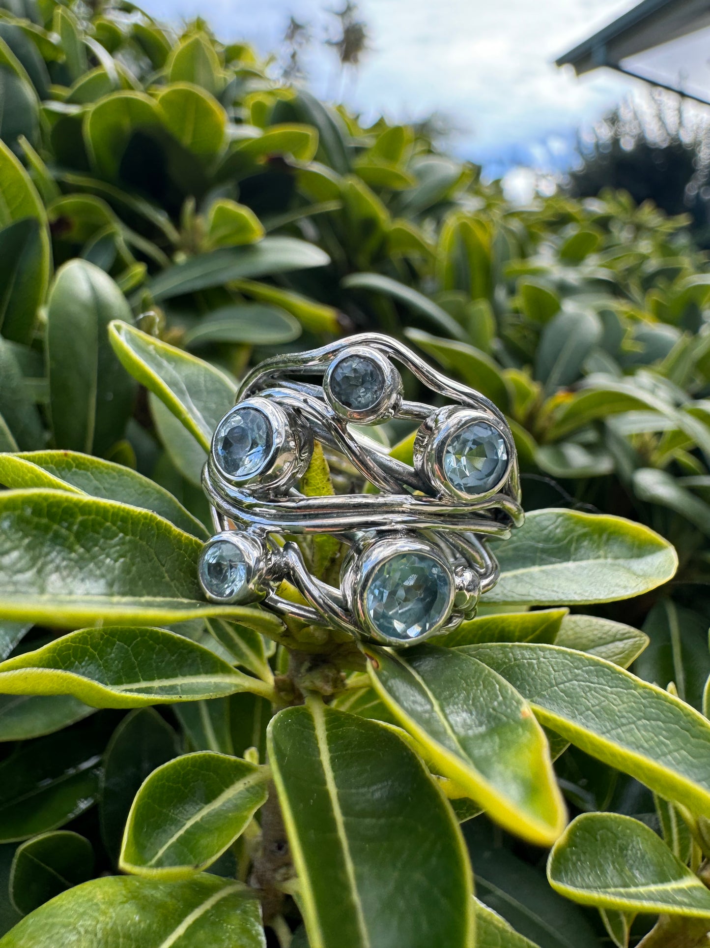 Skyline Spark Blue Topaz Ring