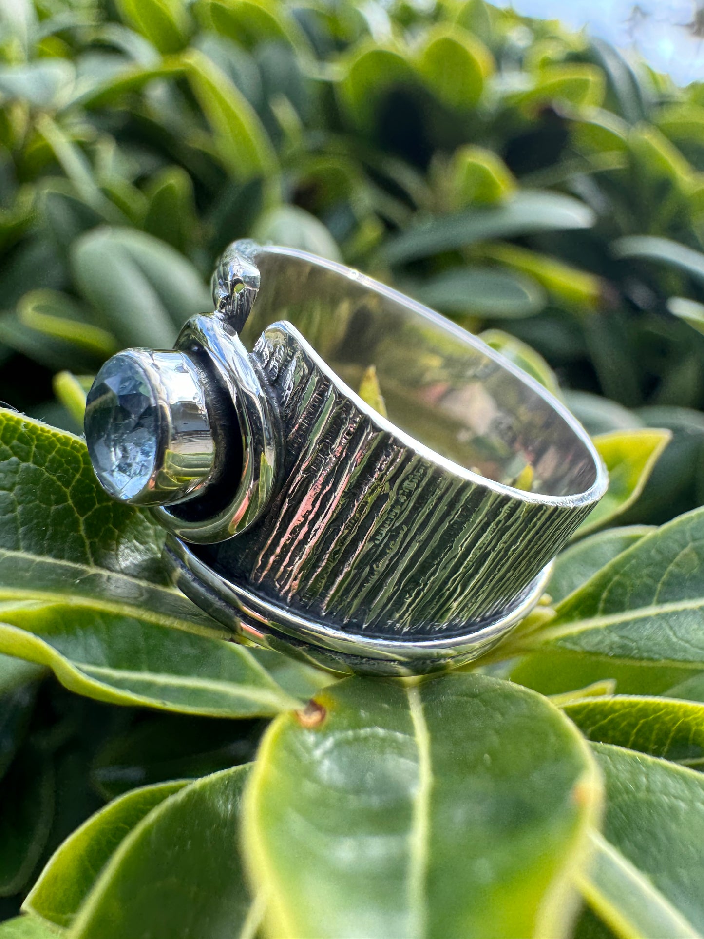 Azure Glow Blue Topaz Ring