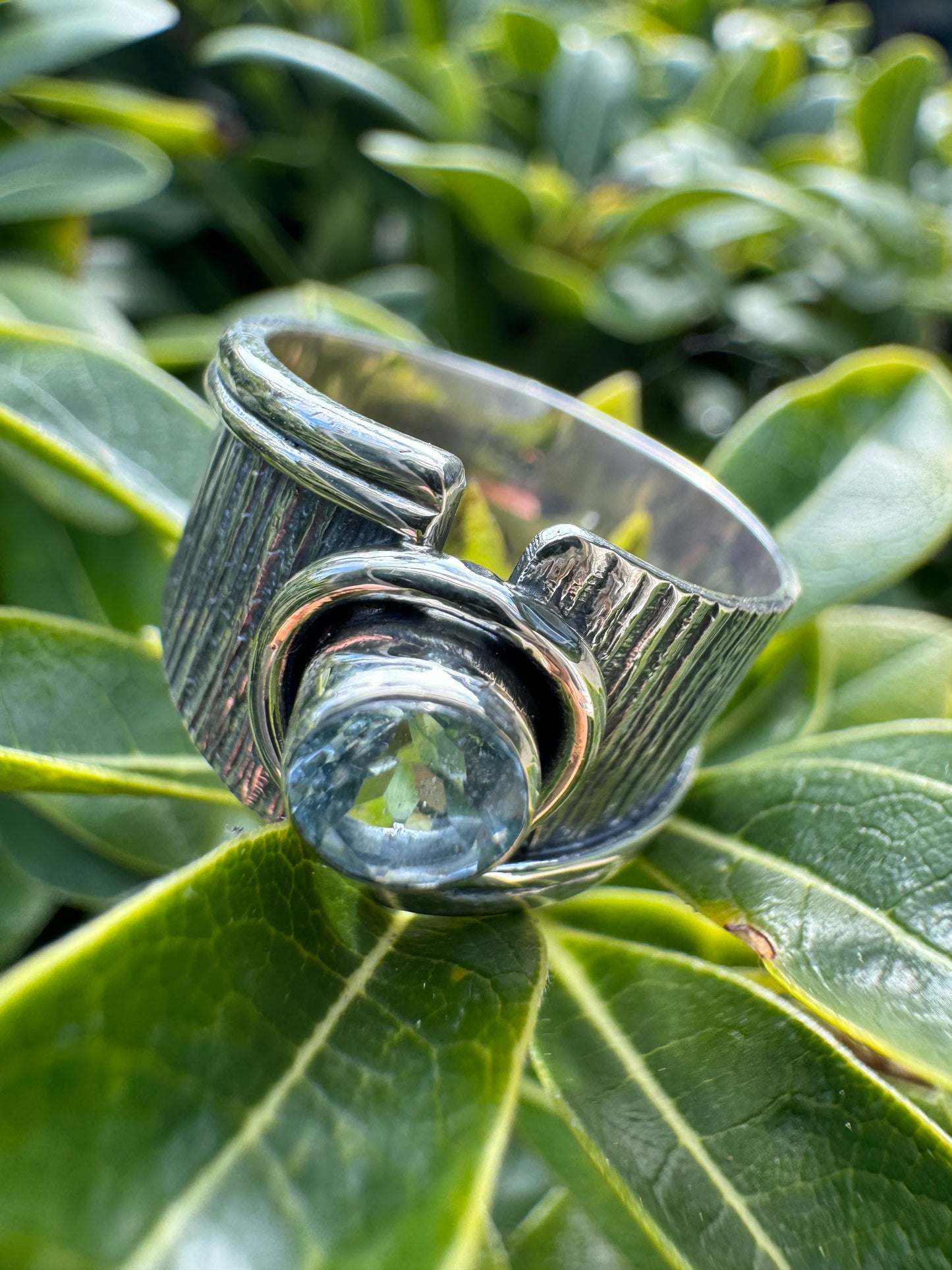 Azure Glow Blue Topaz Ring