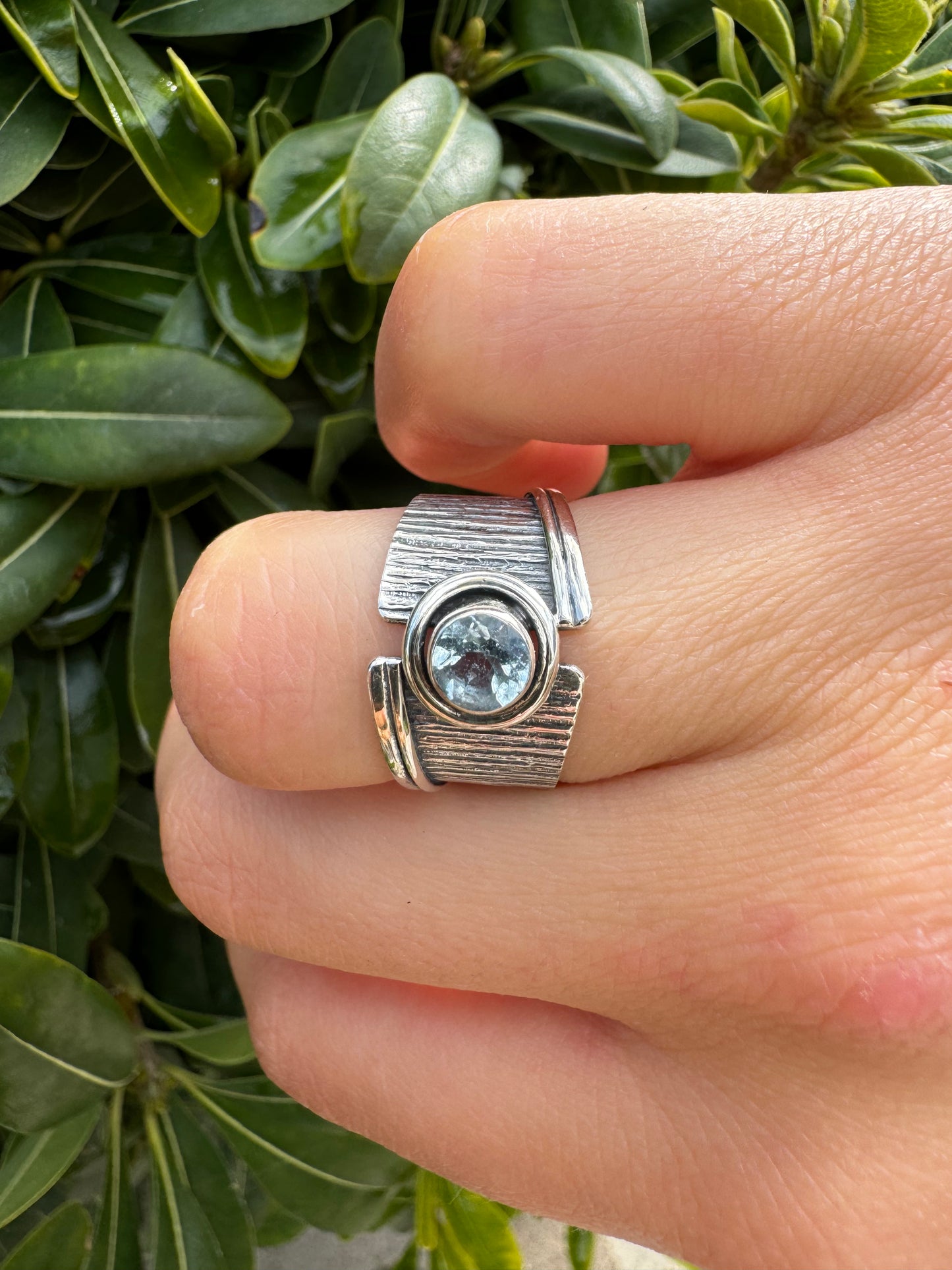 Azure Glow Blue Topaz Ring