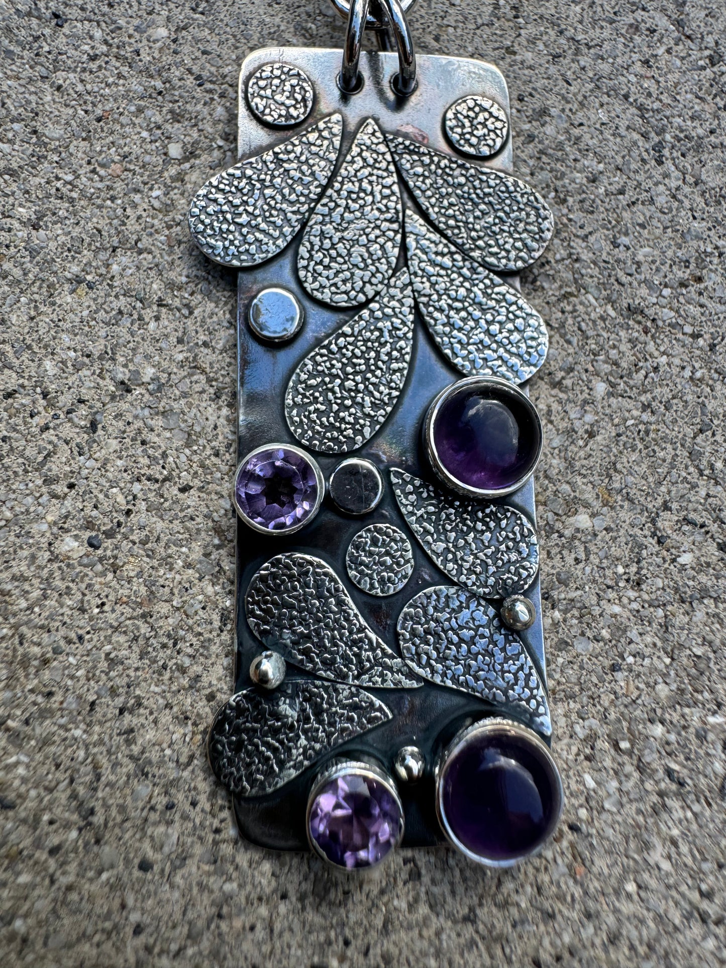 Rectangular Amethyst Necklace