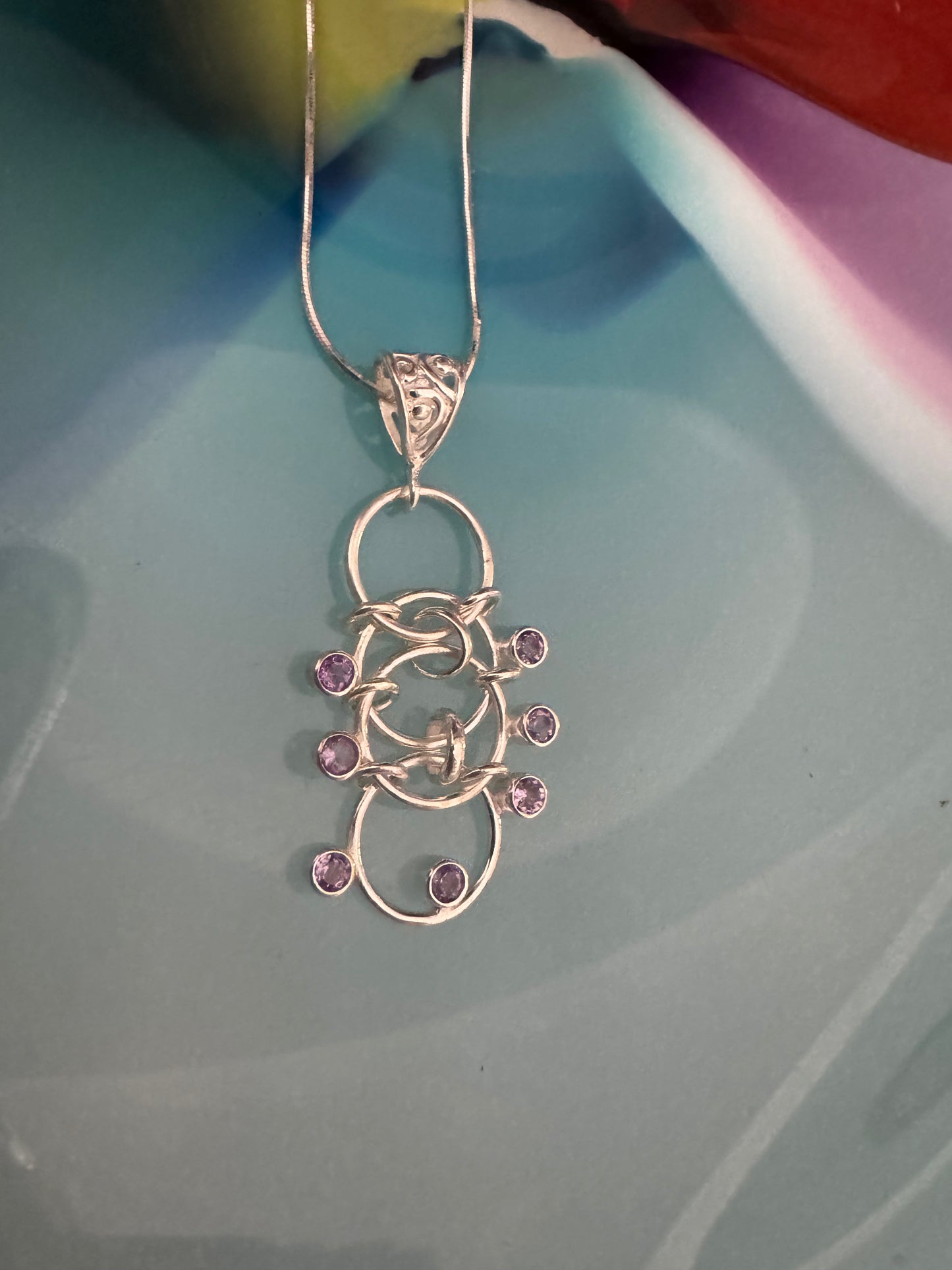 Amethyst Circles Necklace