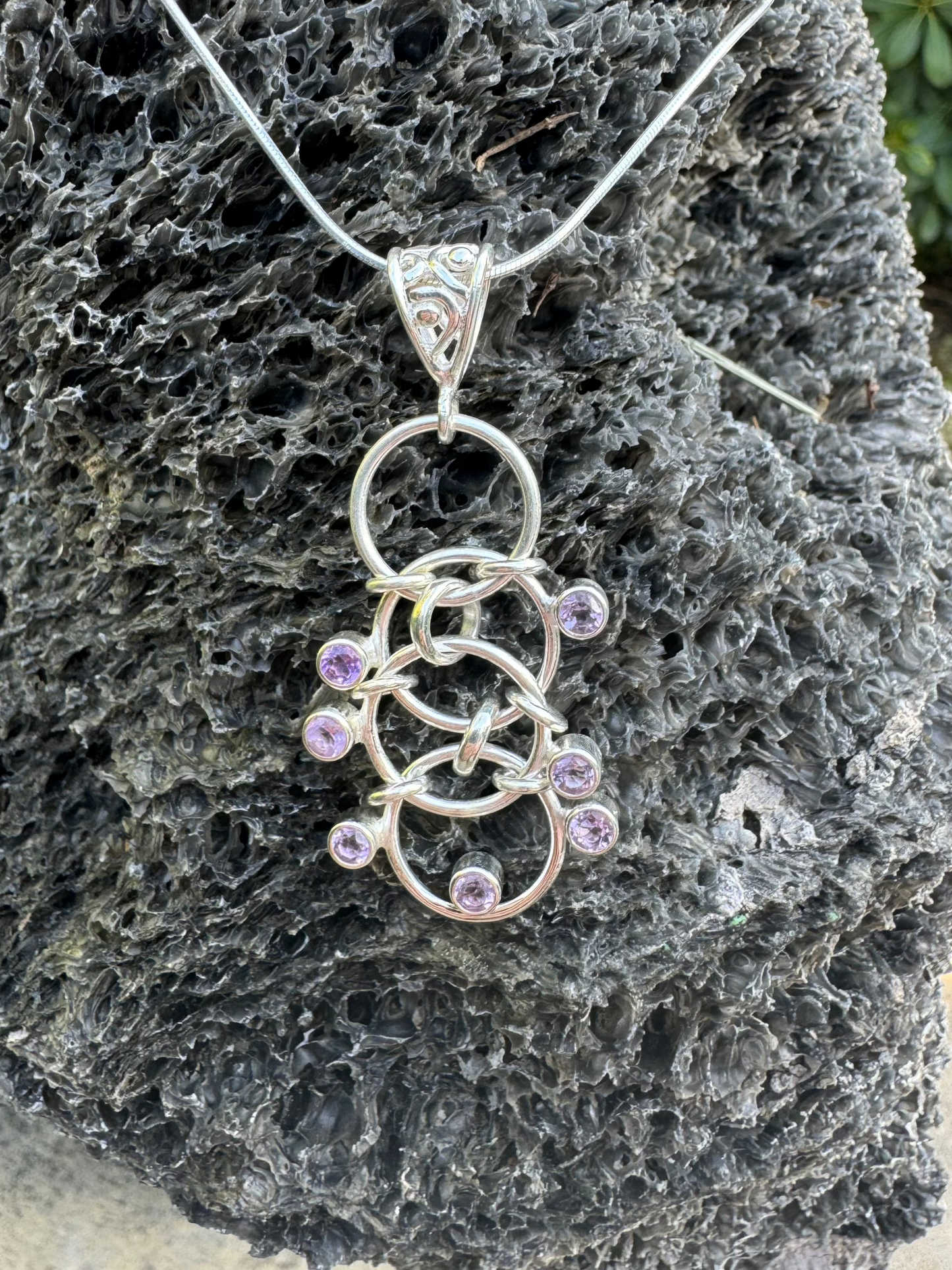 Amethyst Circles Necklace