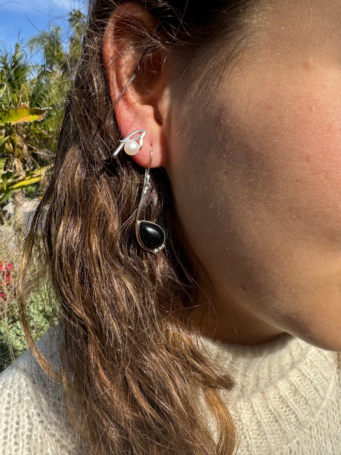 Midnight Tear Onyx Earrings