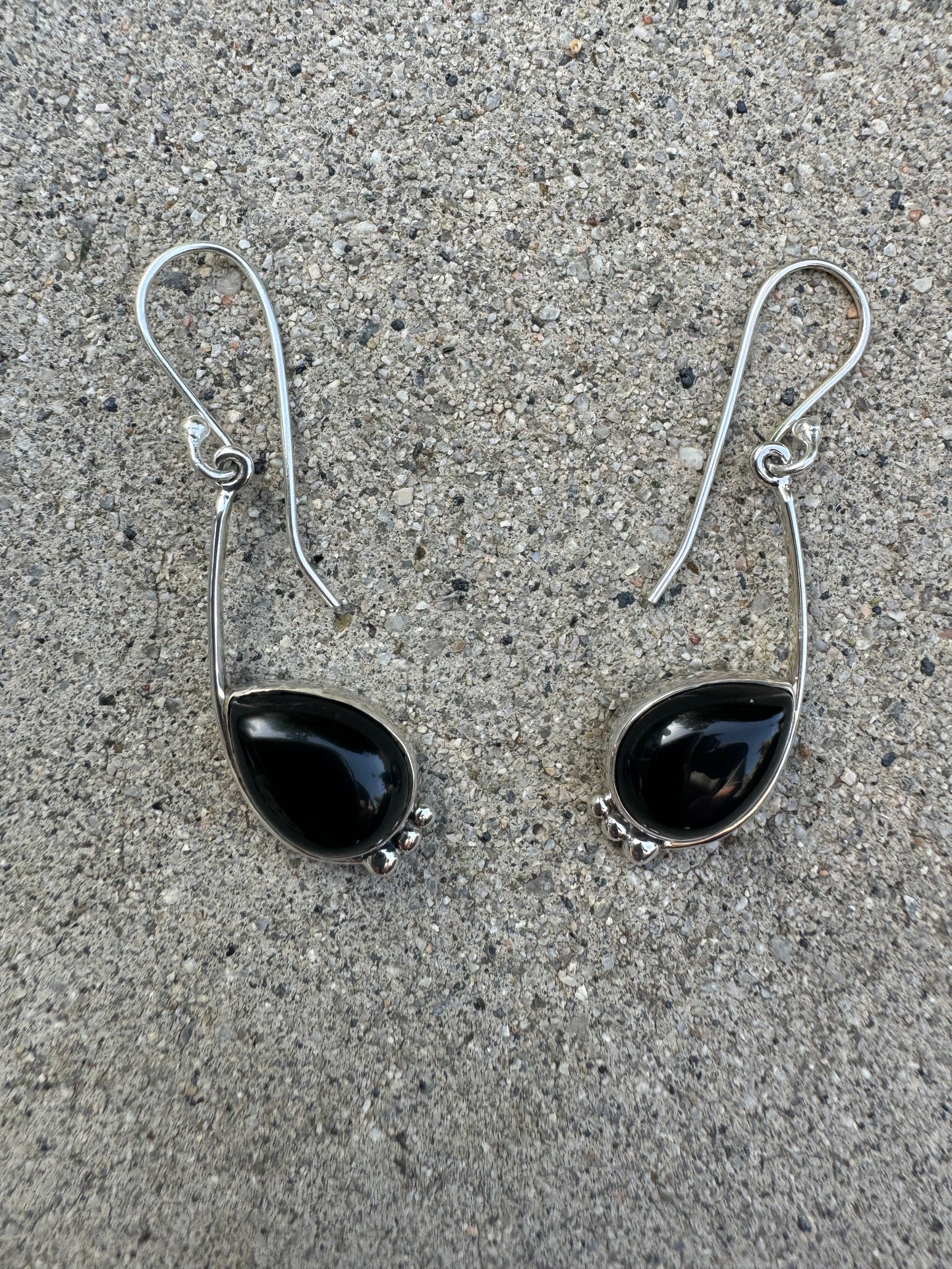 Midnight Tear Onyx Earrings