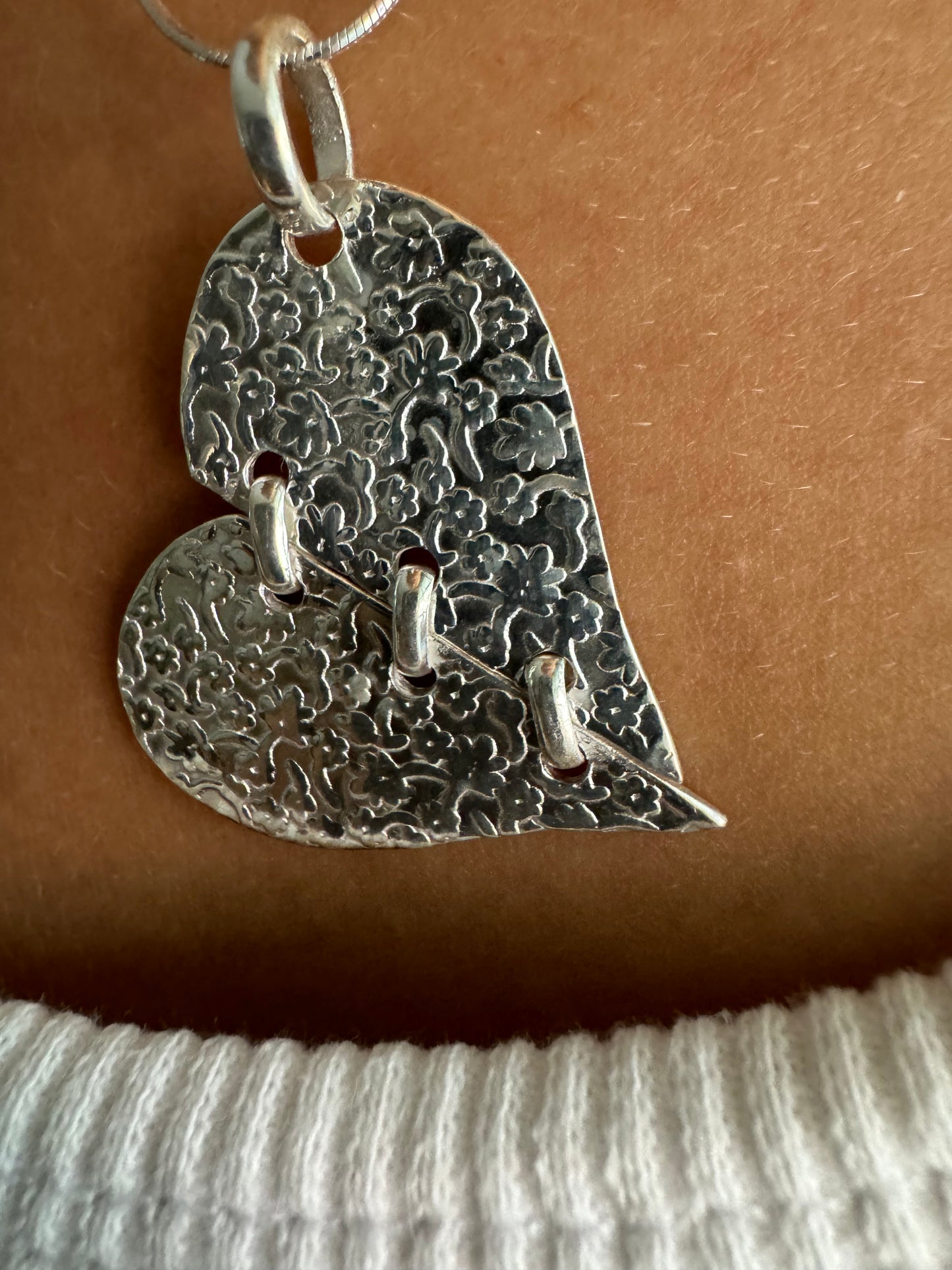 Floral Heart Shaped Necklace