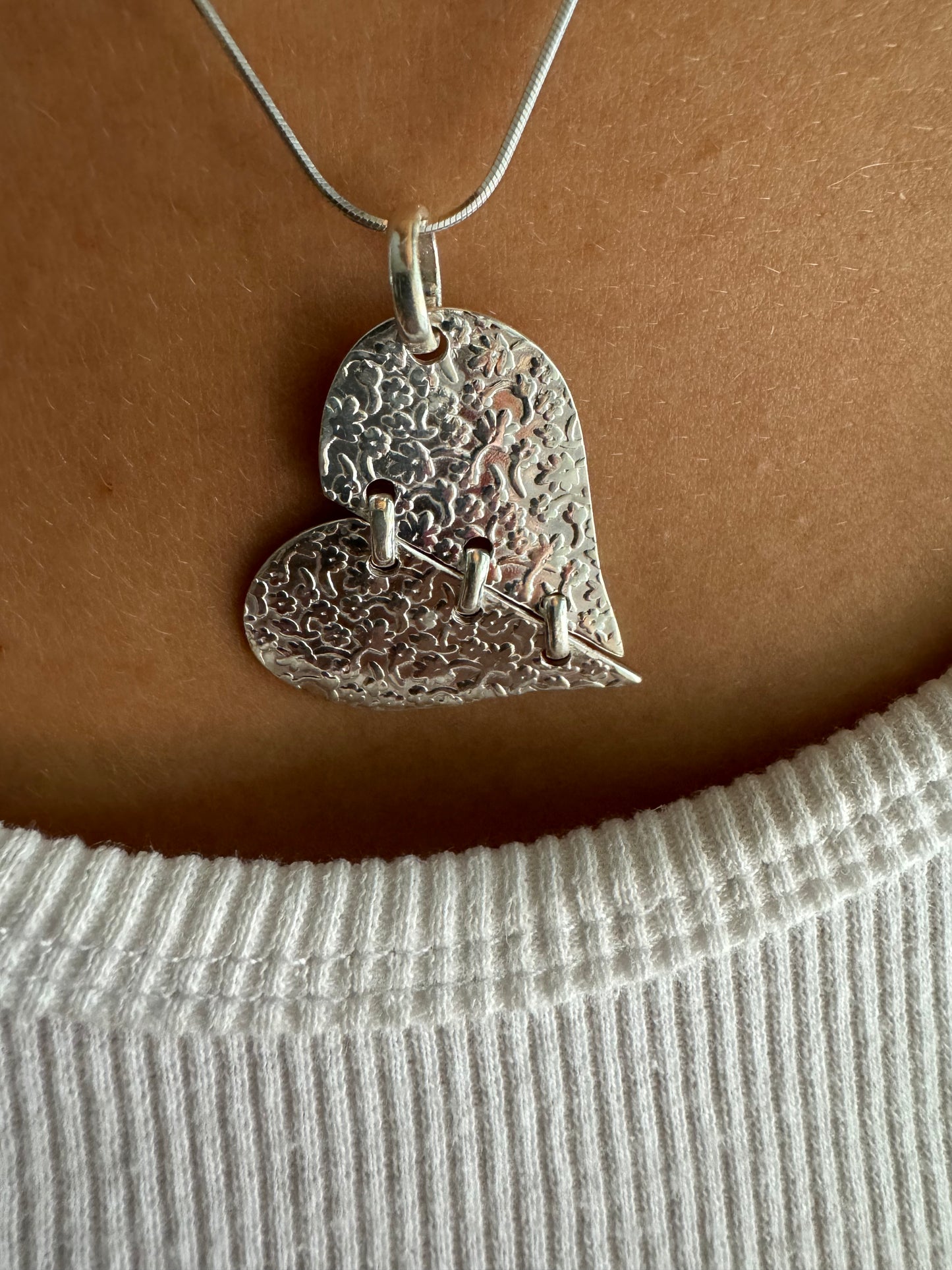 Floral Heart Shaped Necklace