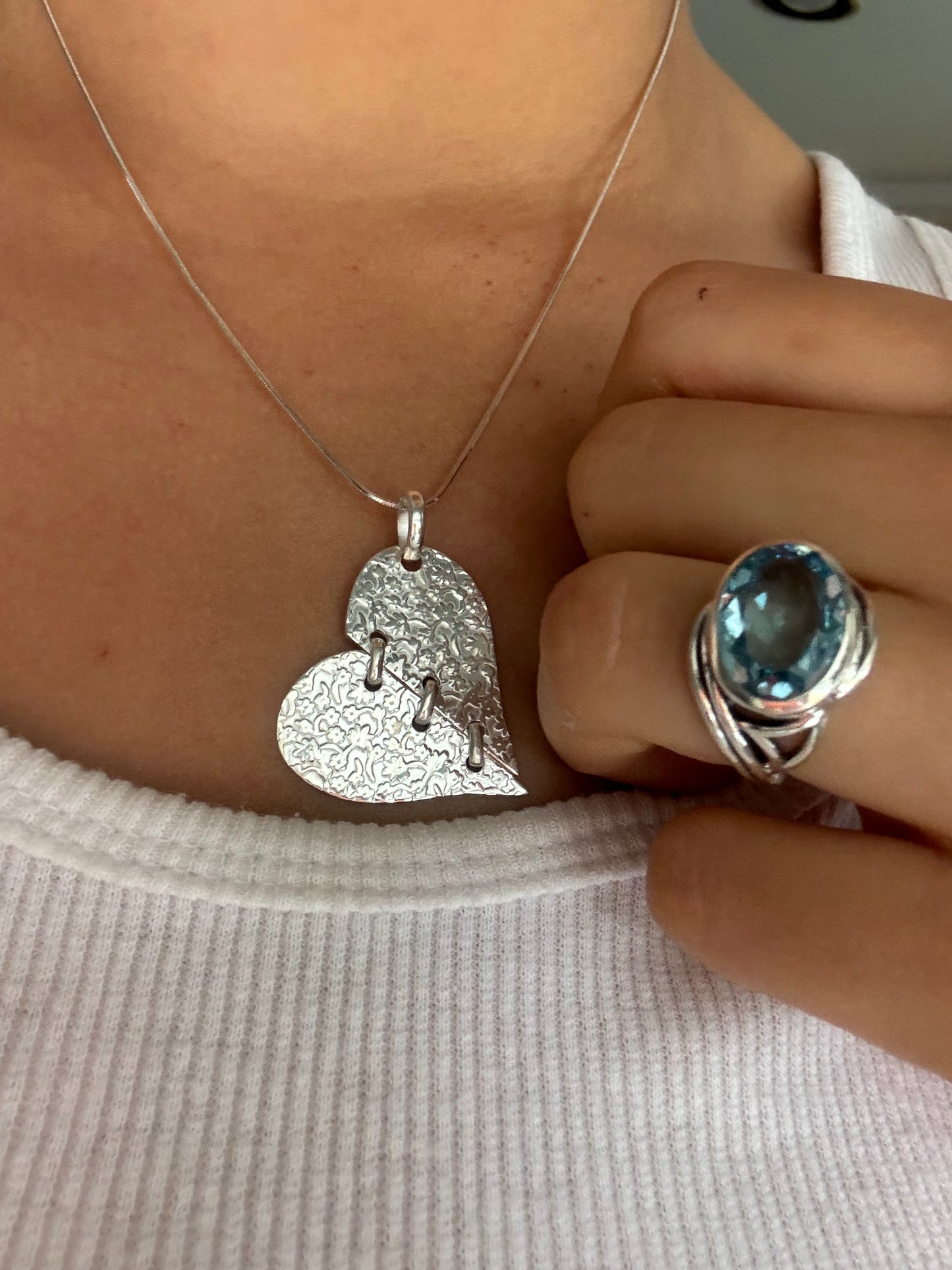 Floral Heart Shaped Necklace