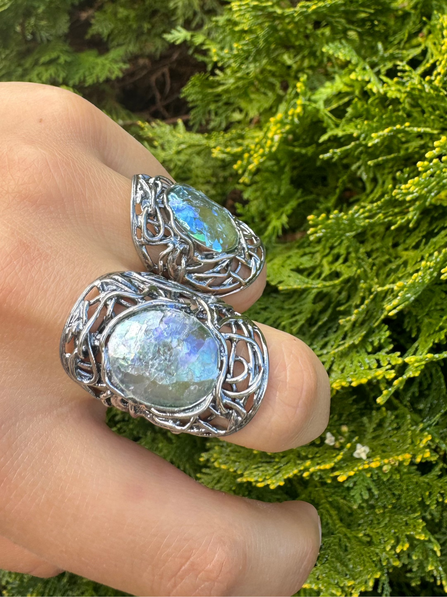 Bold Roman Glass Ring