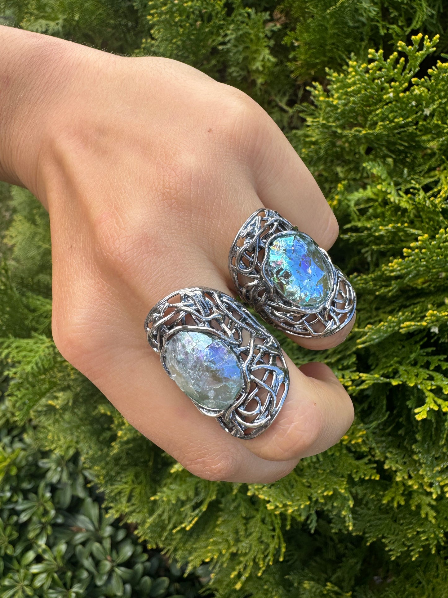 Bold Roman Glass Ring