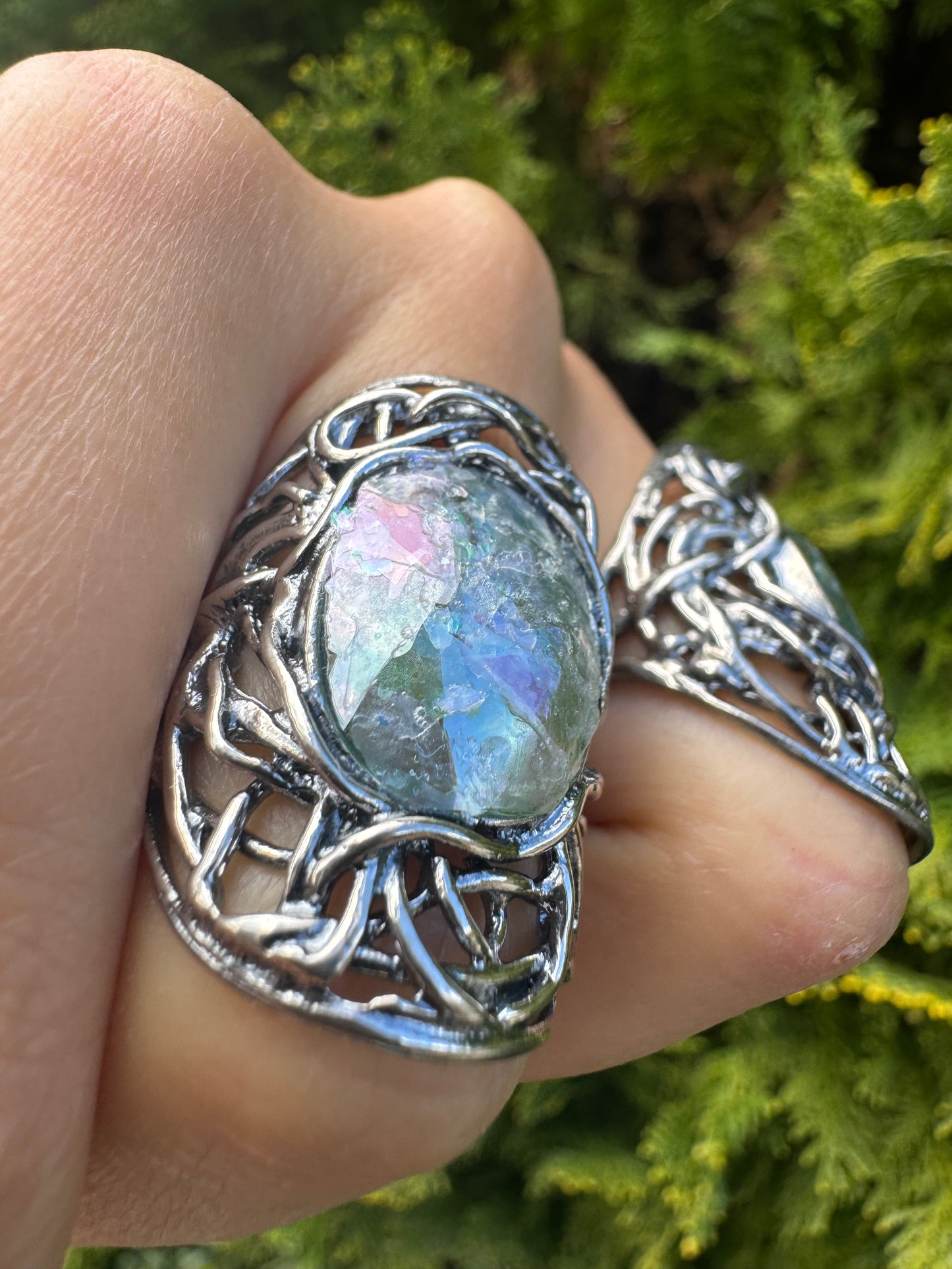 Bold Roman Glass Ring