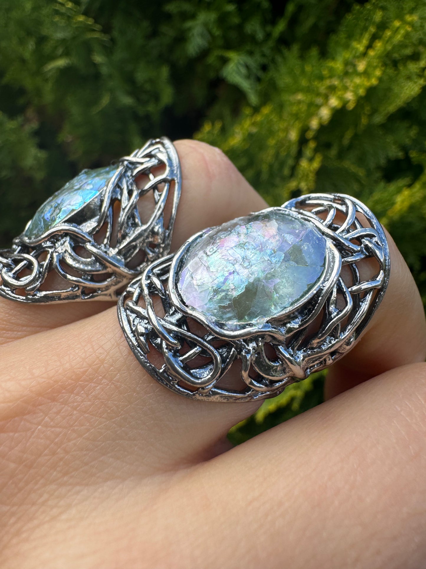 Bold Roman Glass Ring