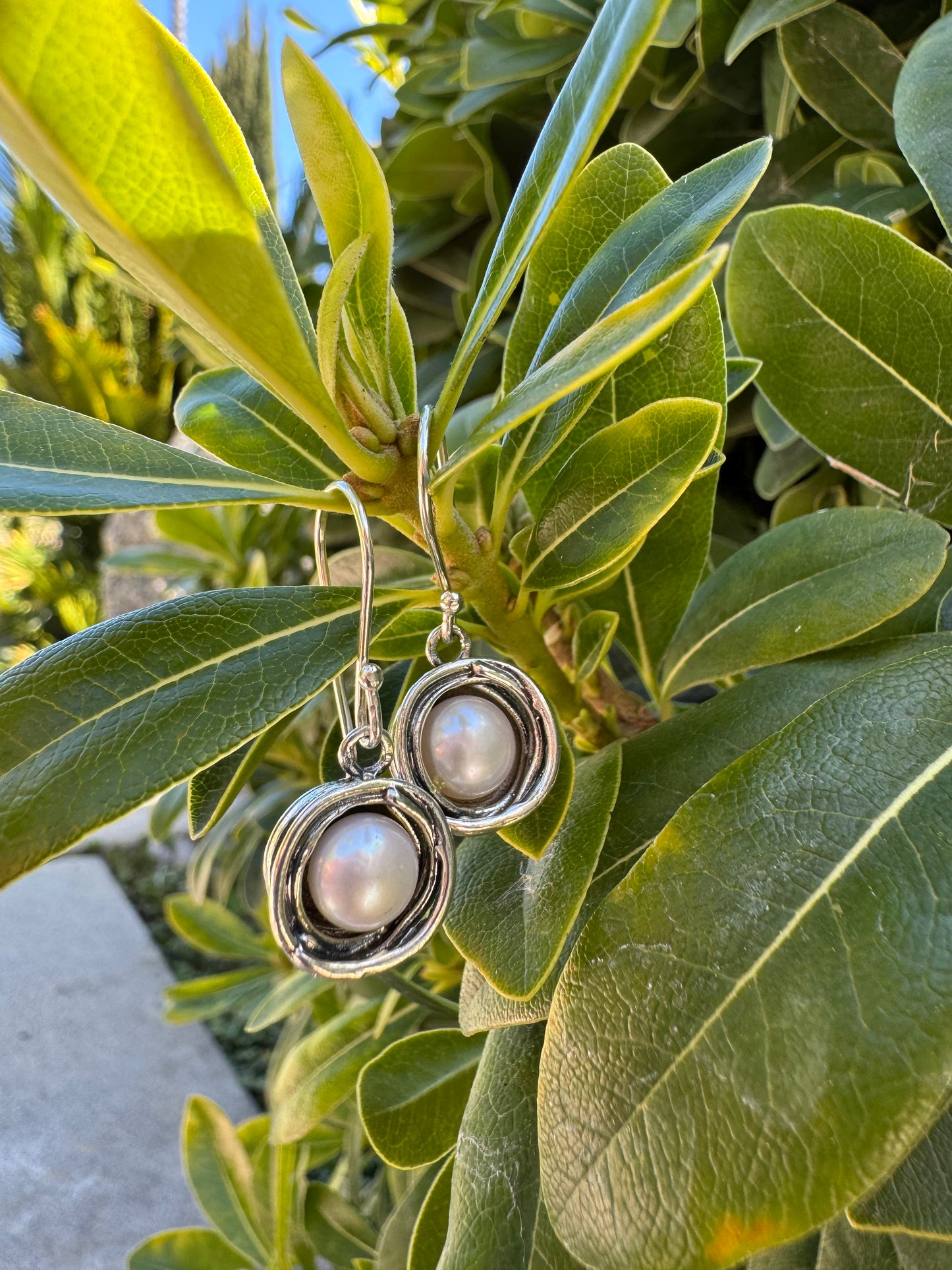Pearl Basket Earrings