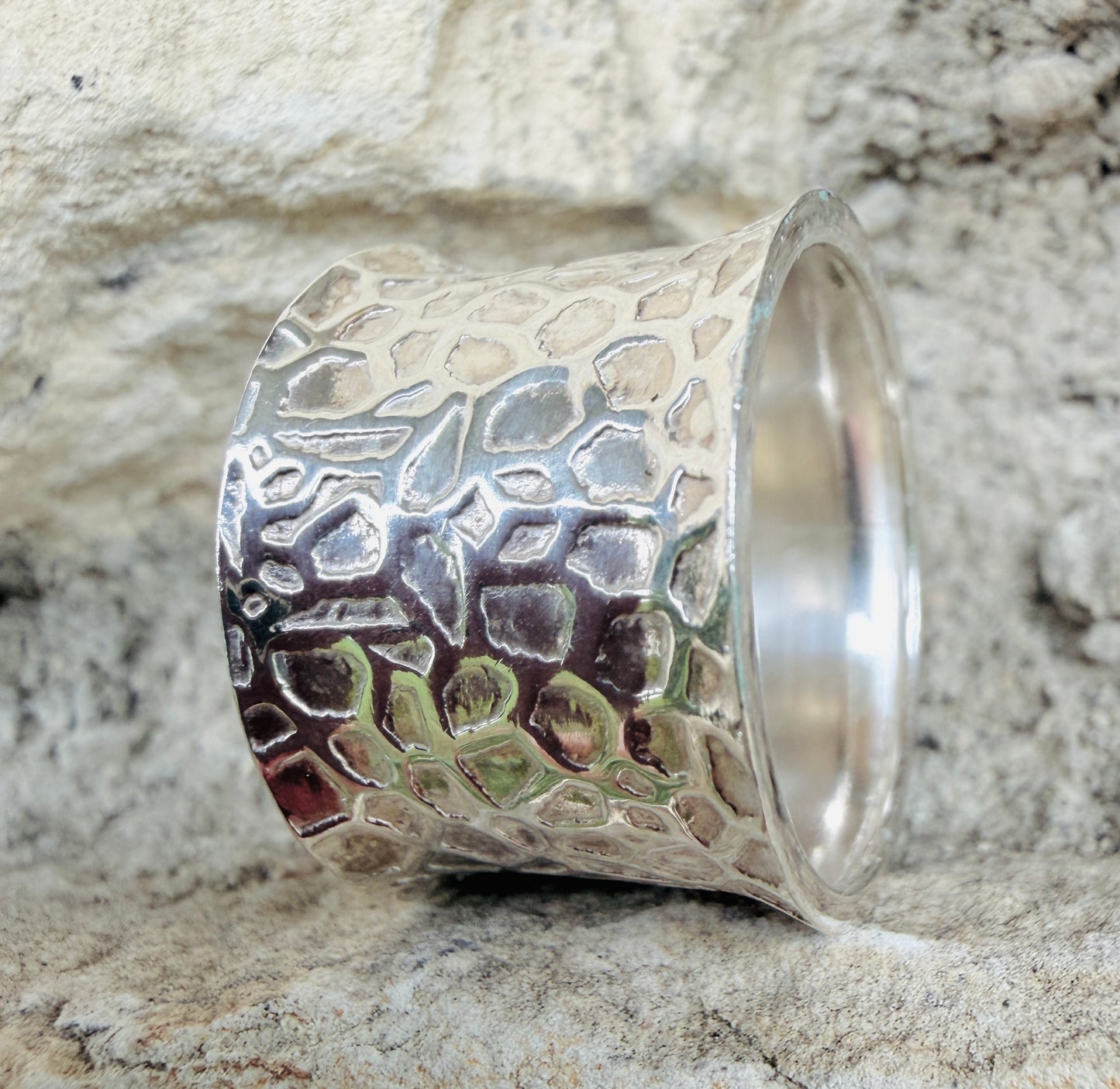 Cracked Sterling Silver Ring
