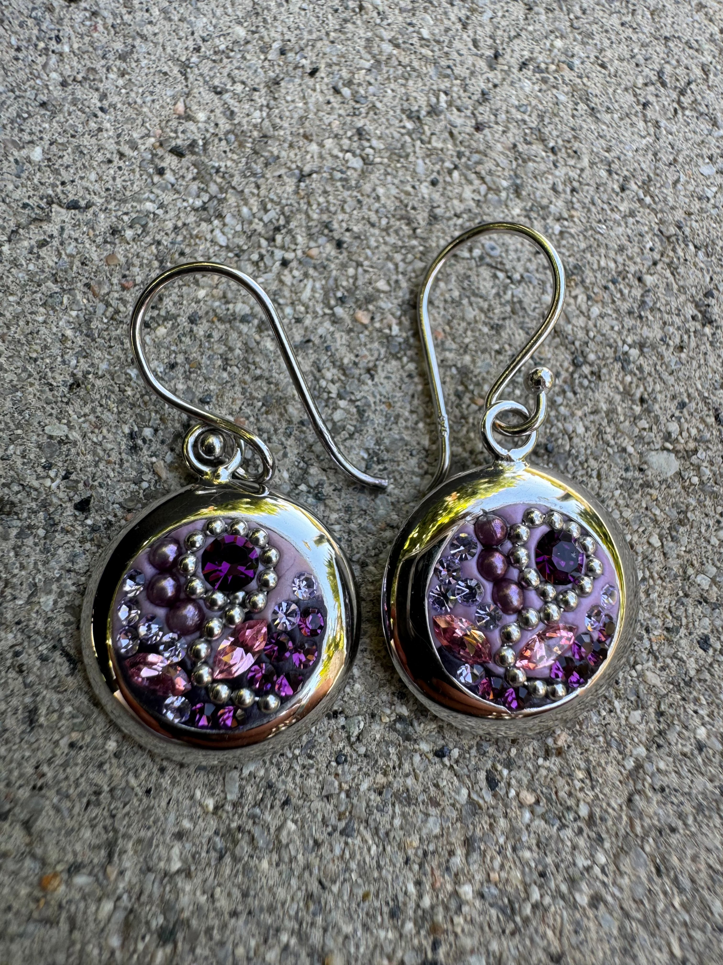 Round Austrian Swarovski Earrings