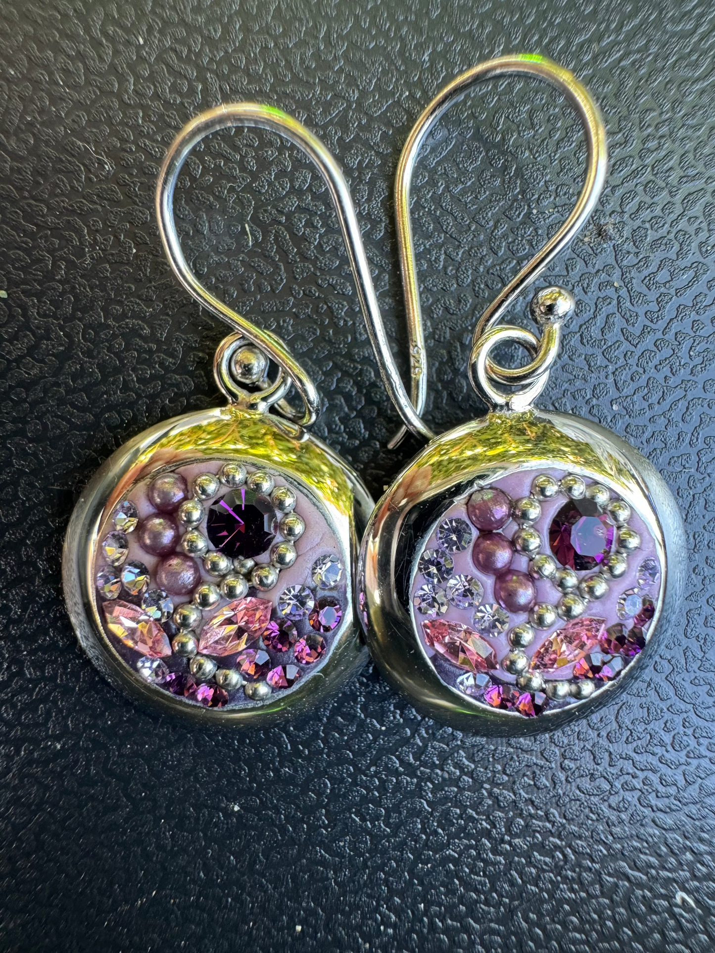 Round Austrian Swarovski Earrings