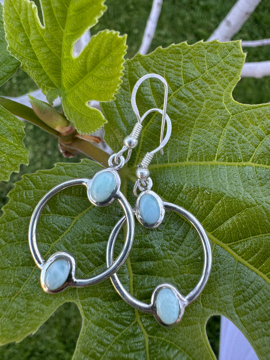 Larimar Circles Earrings