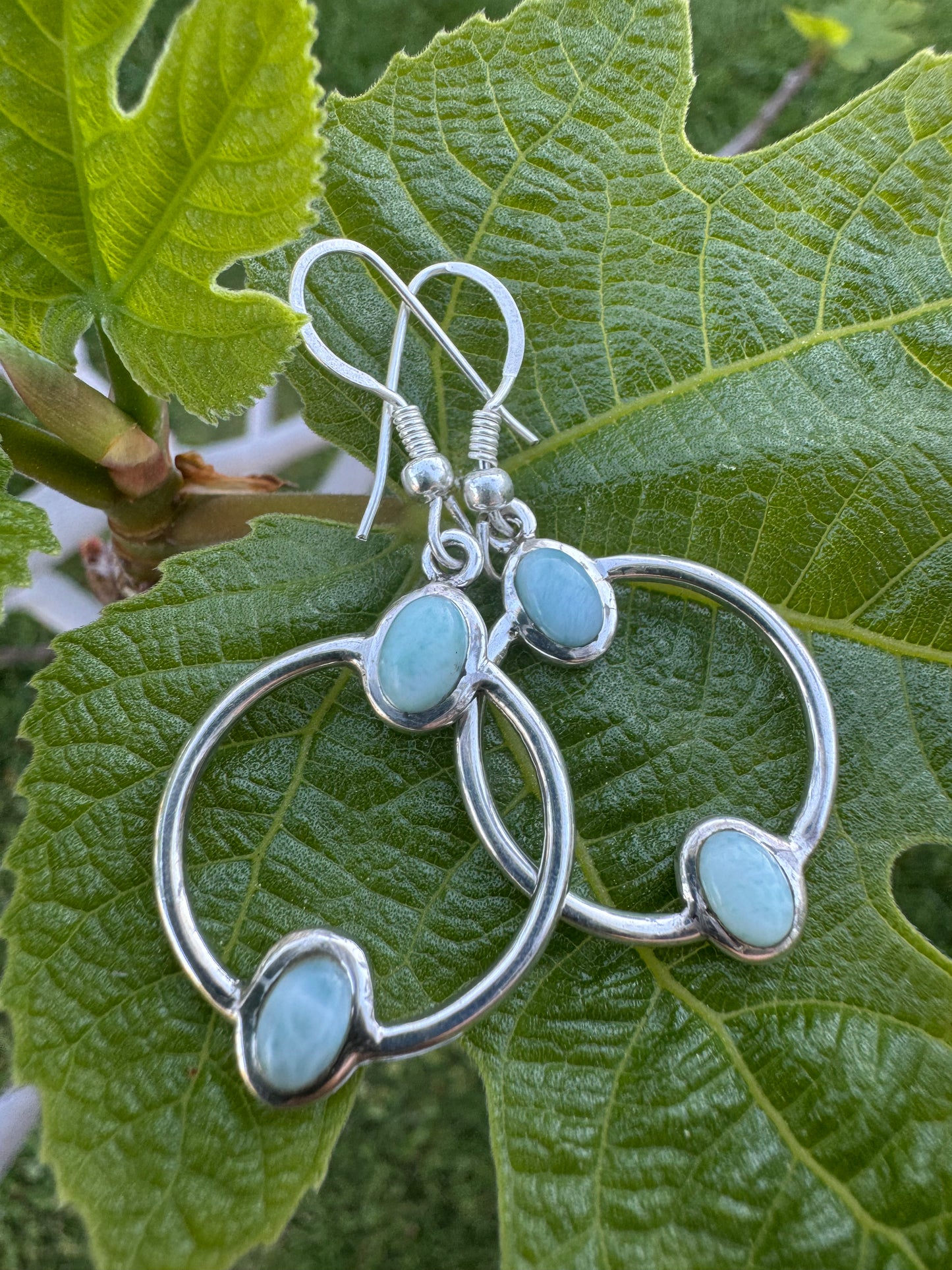 Larimar Circles Earrings