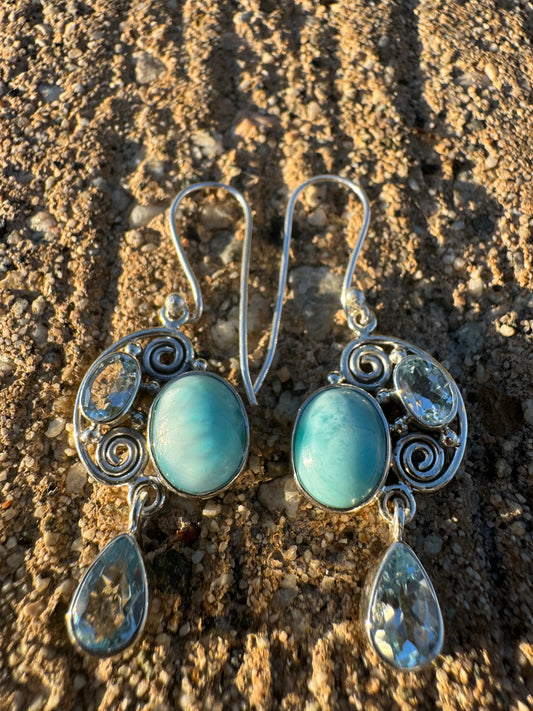 Ocean Breeze Swirl Earrings