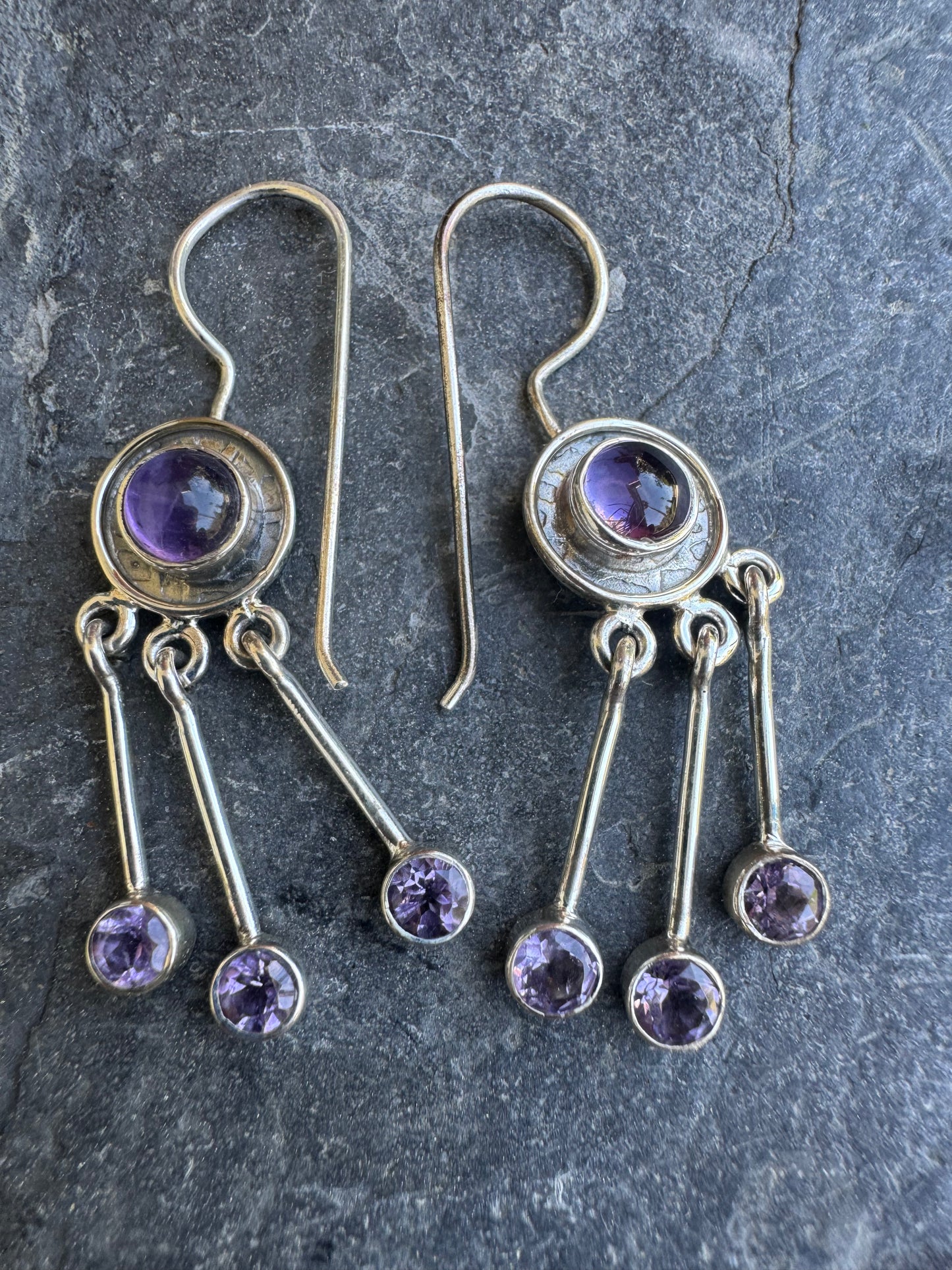Amethyst Scepter Earrings