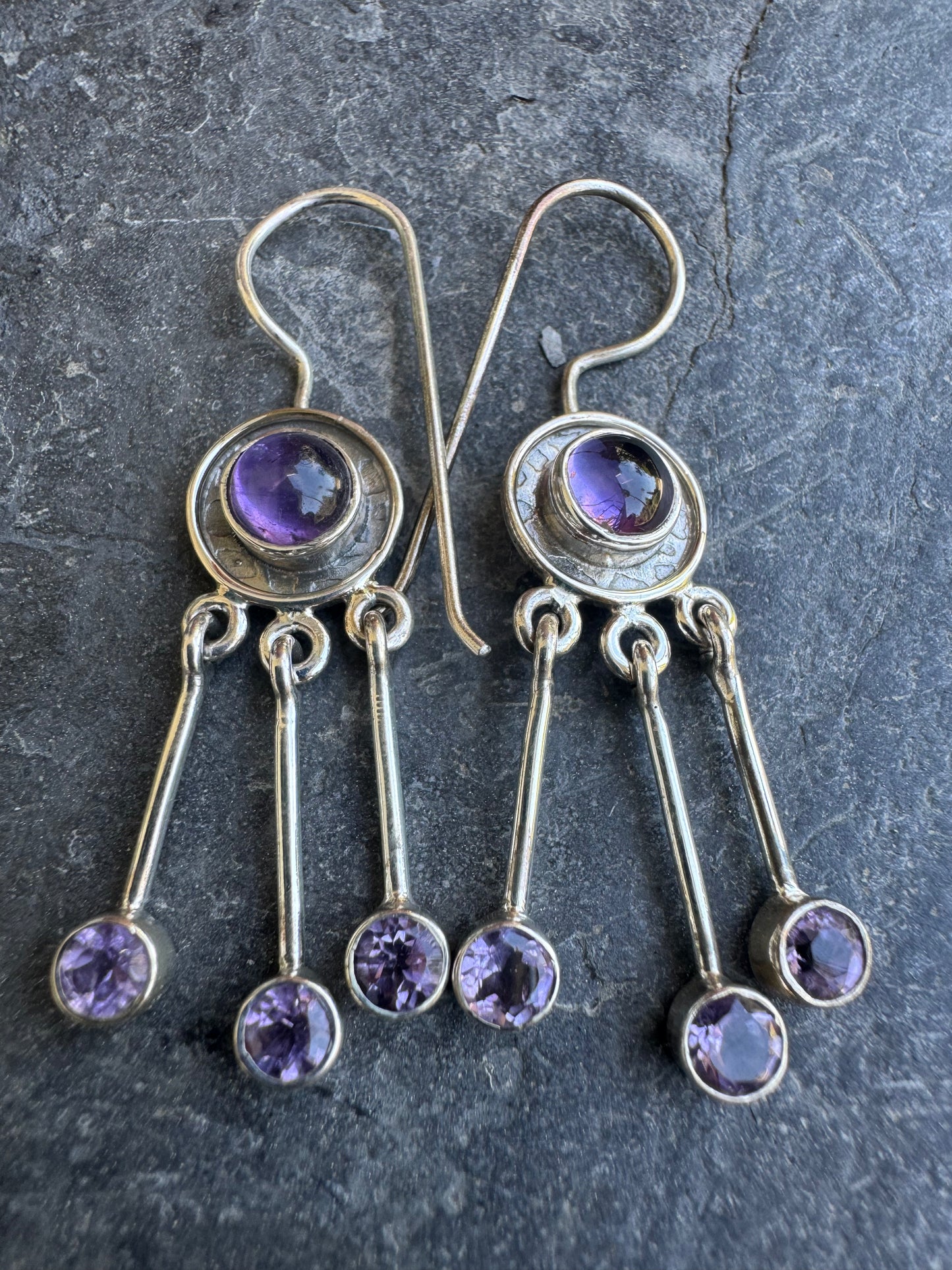 Amethyst Scepter Earrings
