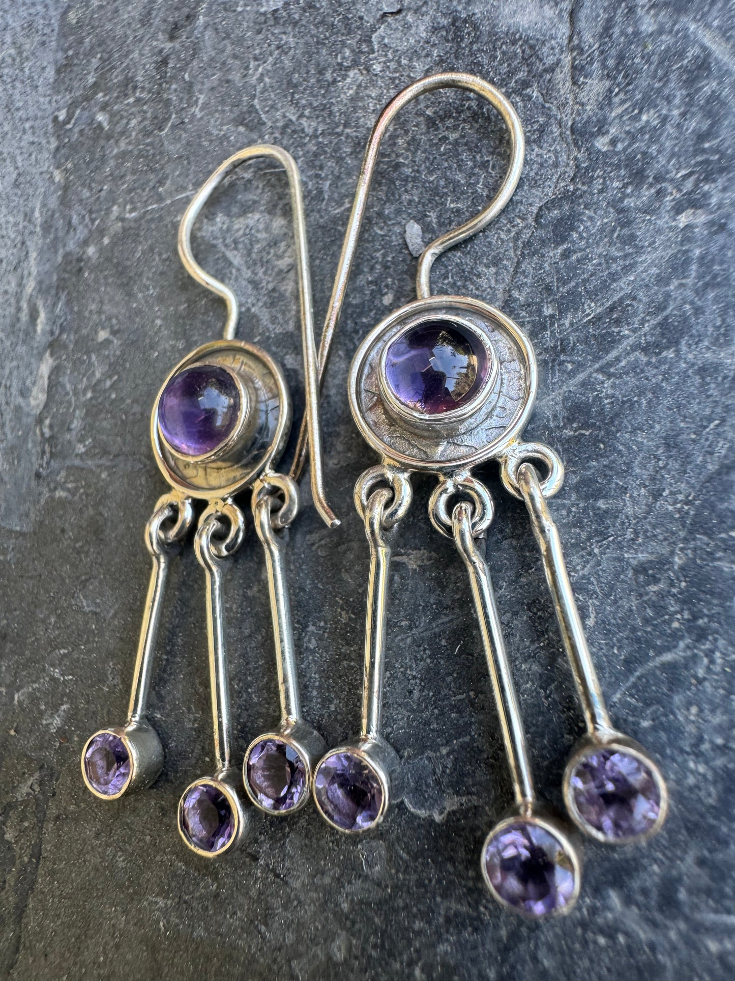 Amethyst Scepter Earrings