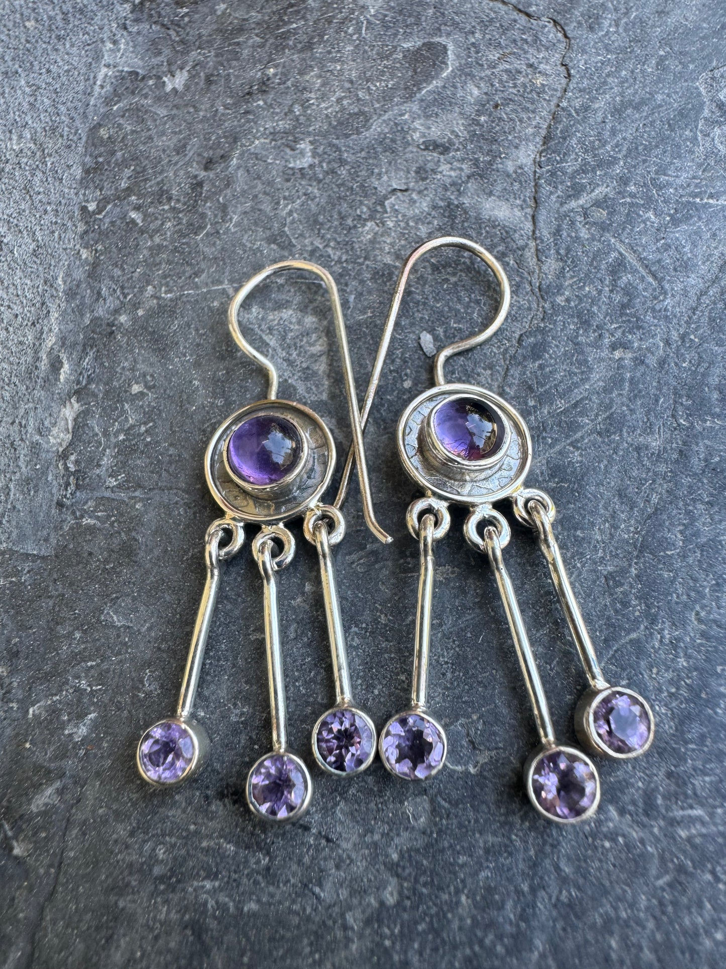 Amethyst Scepter Earrings