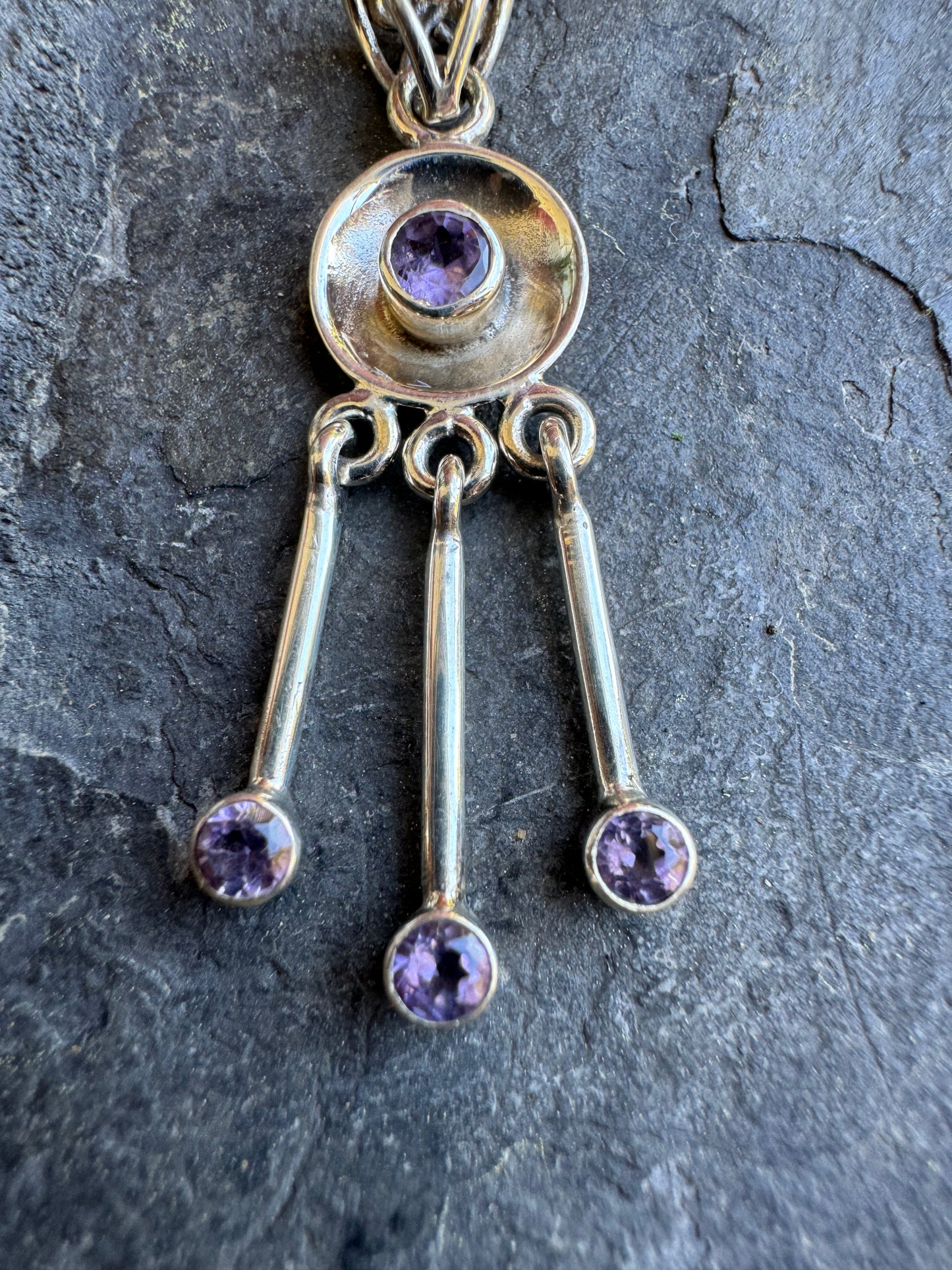Amethyst Scepter Necklace