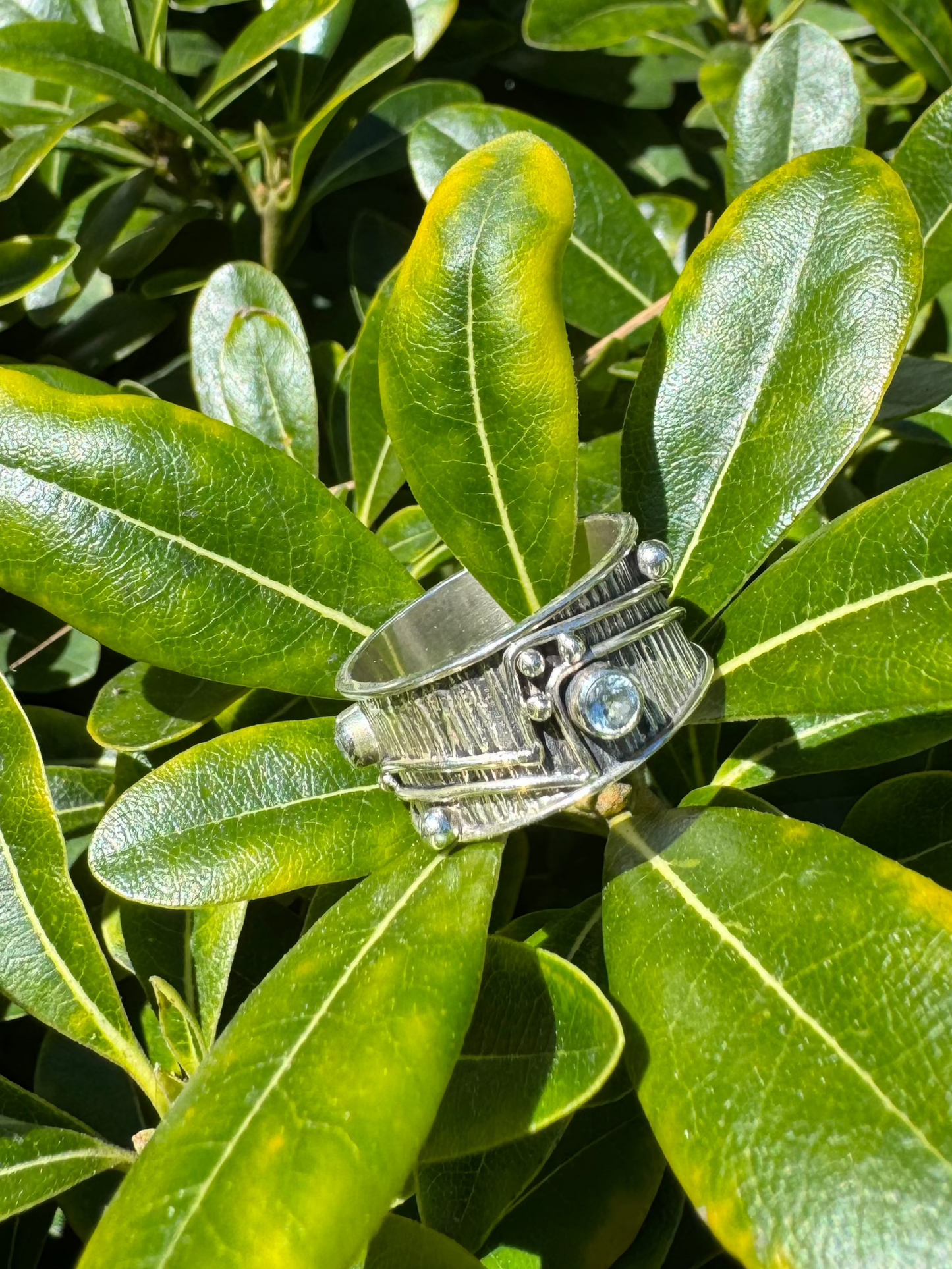 Triple Blue Topaz Ring