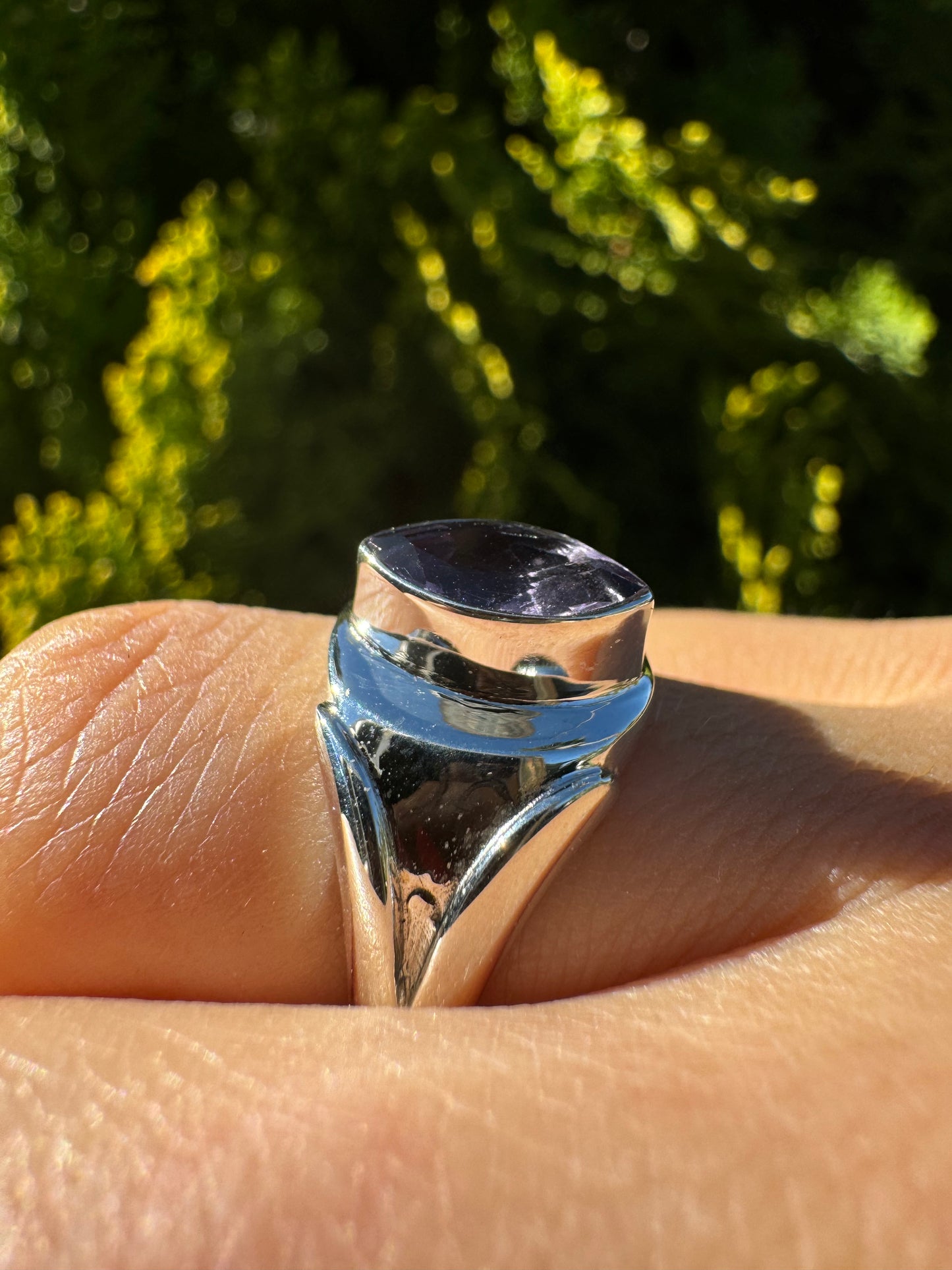 Amethyst Teardrop Ring