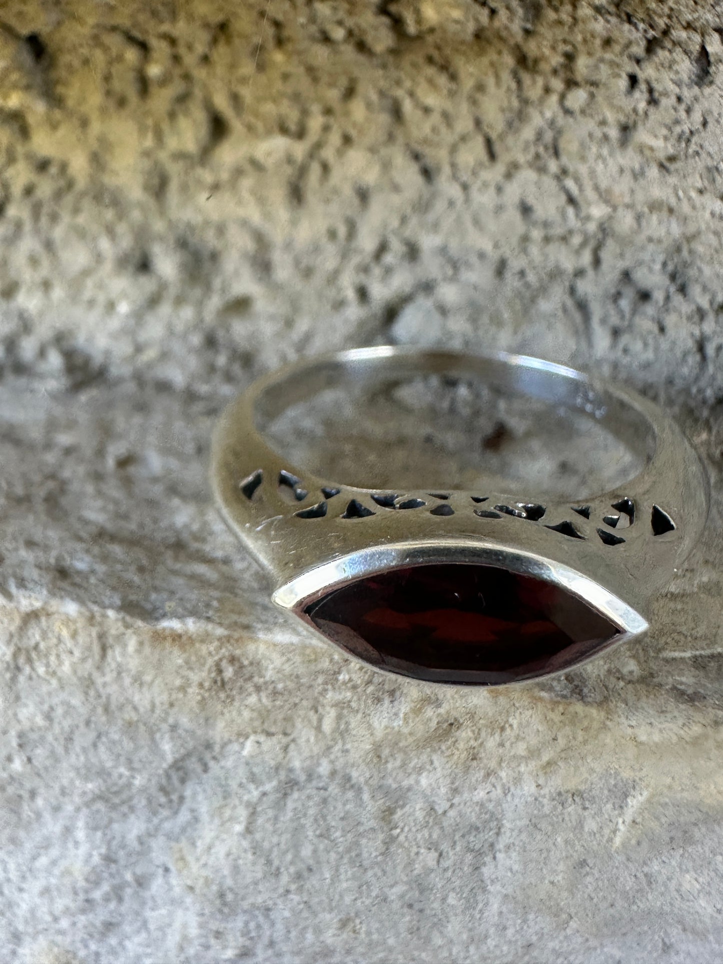 The Ovaline Garnet Ring